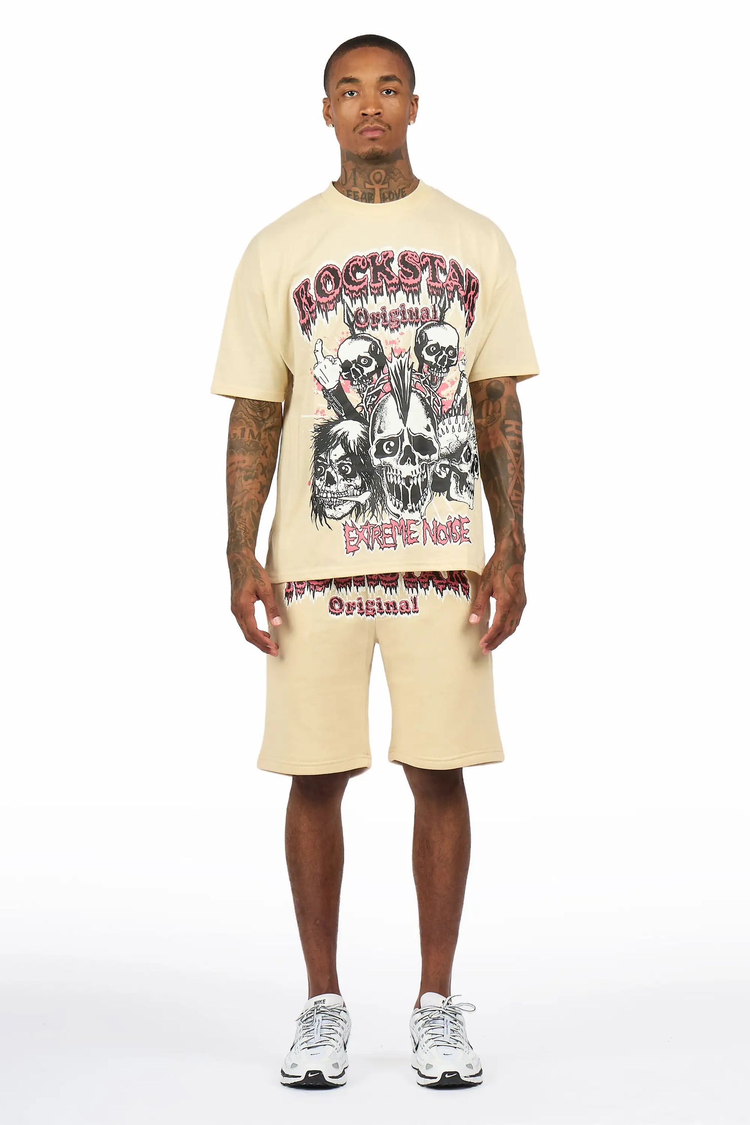 Tabor Beige T-Shirt/Short Set