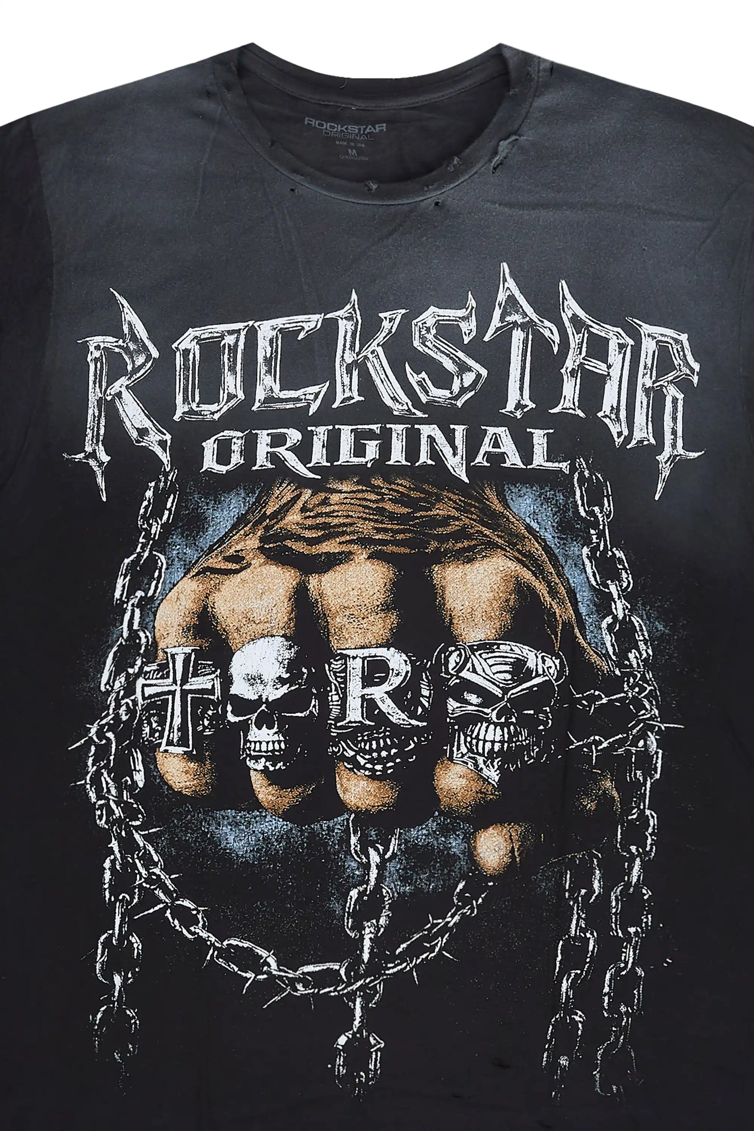 Ceus Black Oversized Graphic T-Shirt