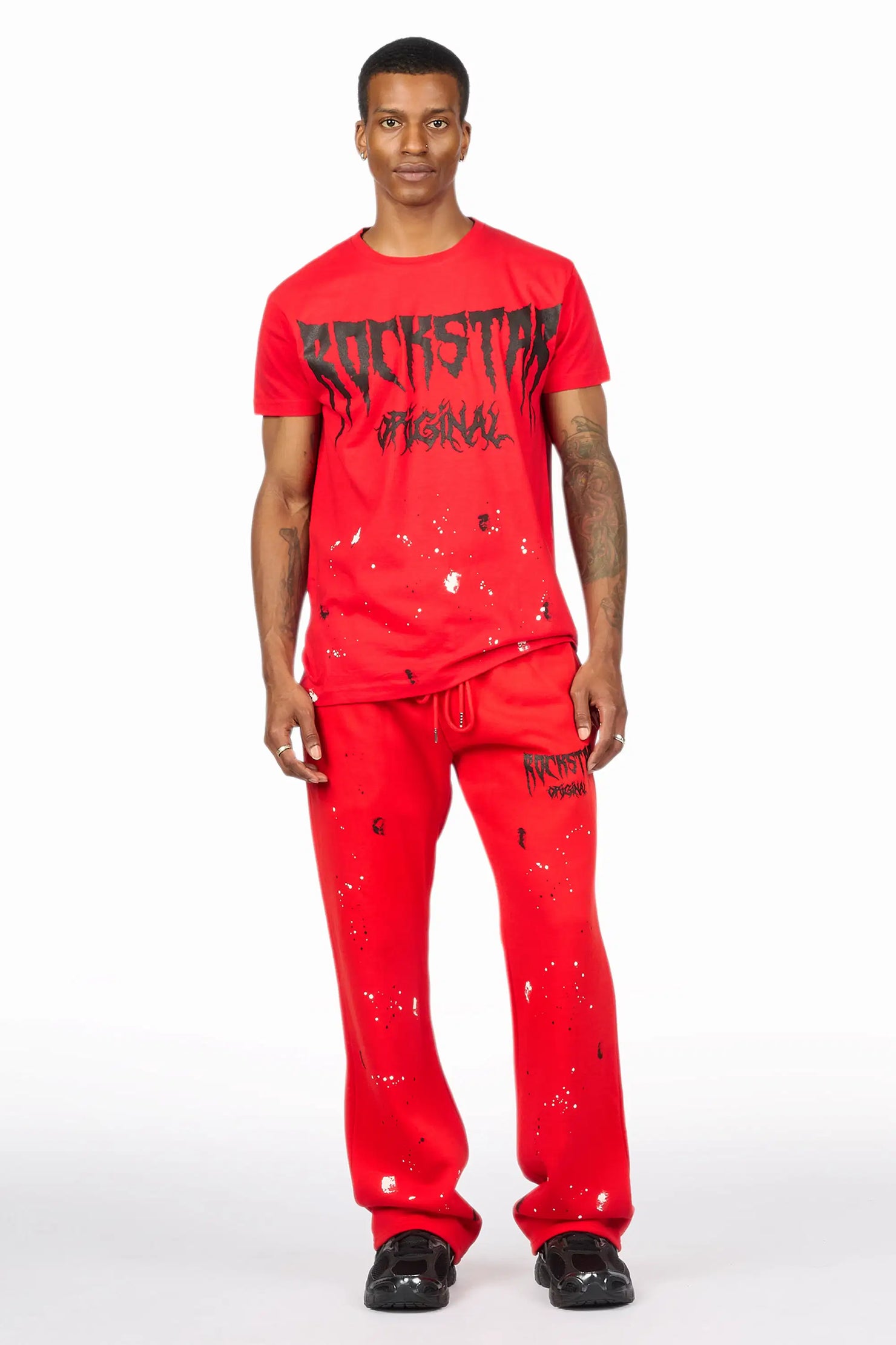Twinkle Red/Black T-Shirt/Relaxed Track Set