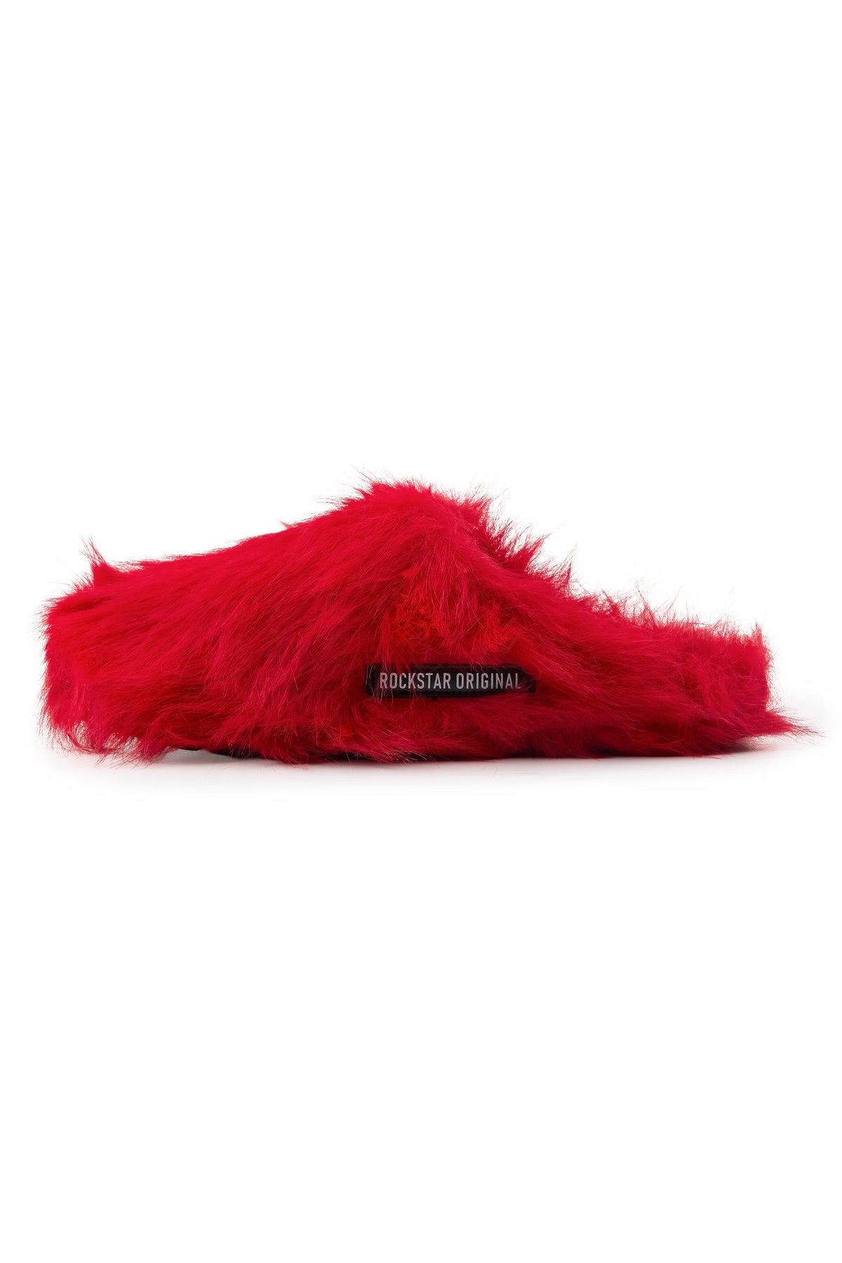 Mens Lanuga Red Fur Mule
