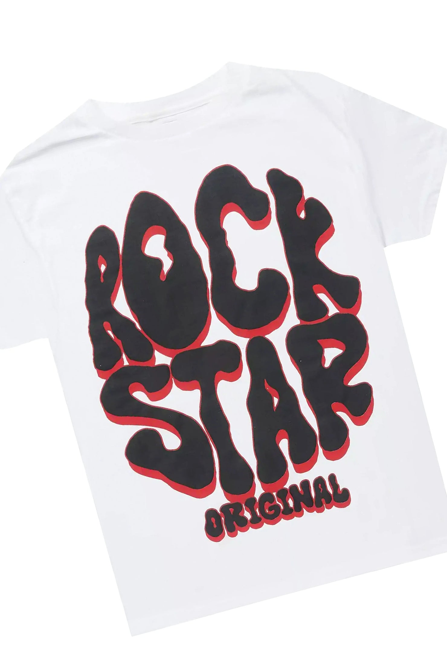 Boys Brachy White/Black T-Shirt/Stacked Painter Jean Set