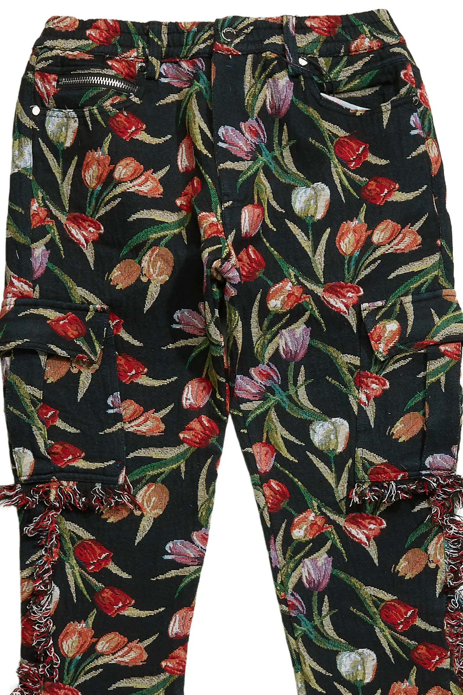 Ayami Black Slim Tapestry Flare Jean