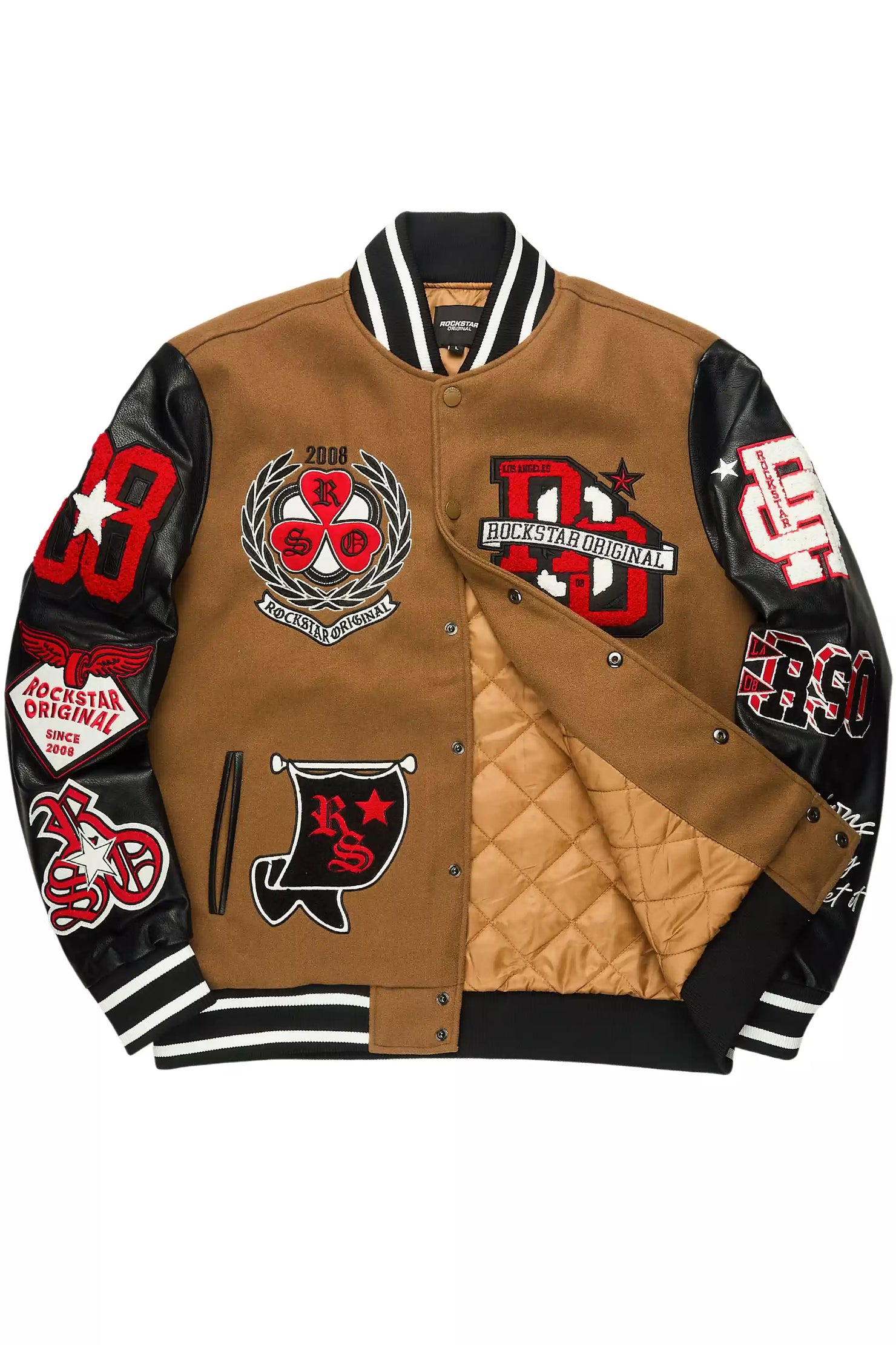 Gallant Beige Varsity Jacket