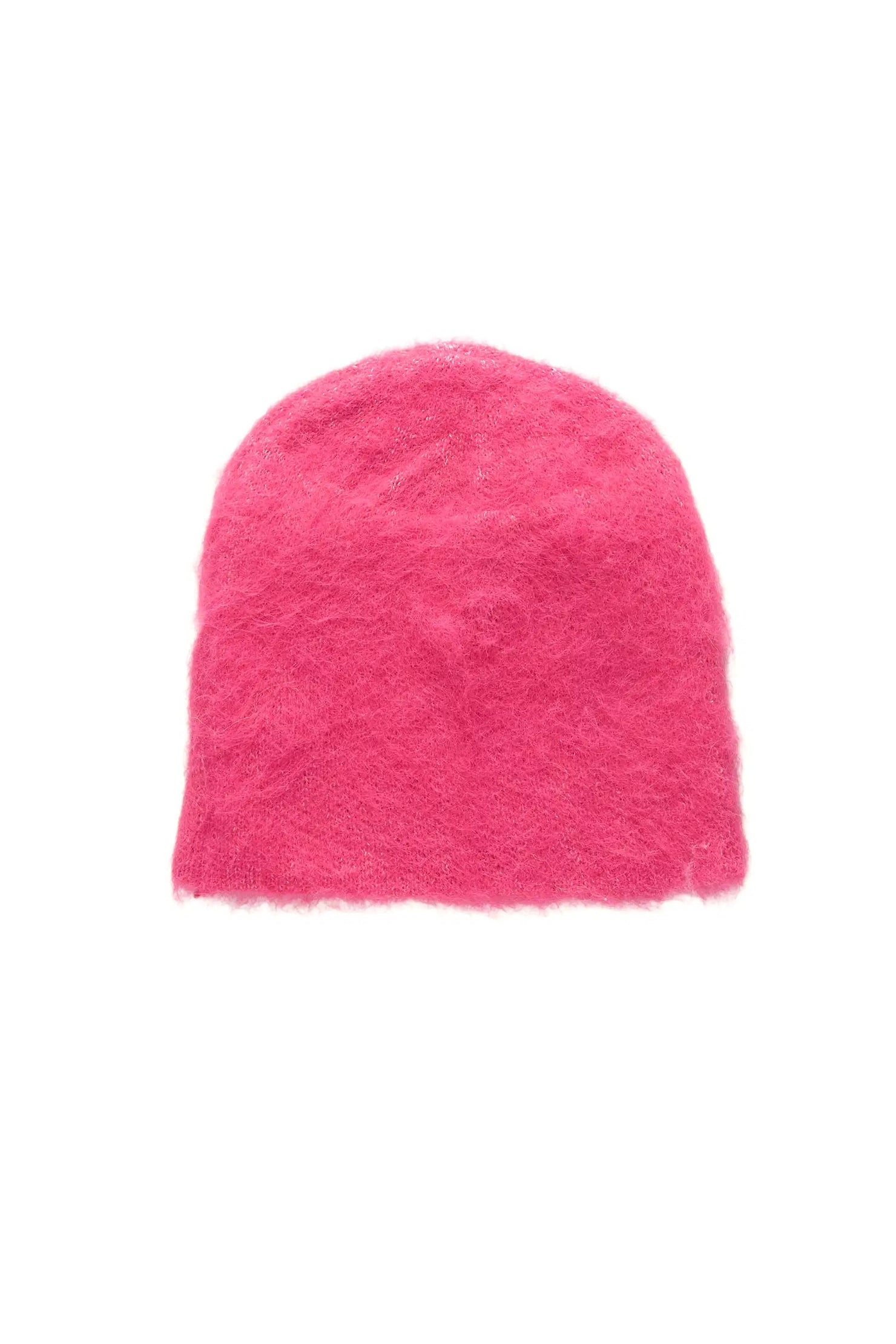 Akeya Pink Knit Mohair Beanie