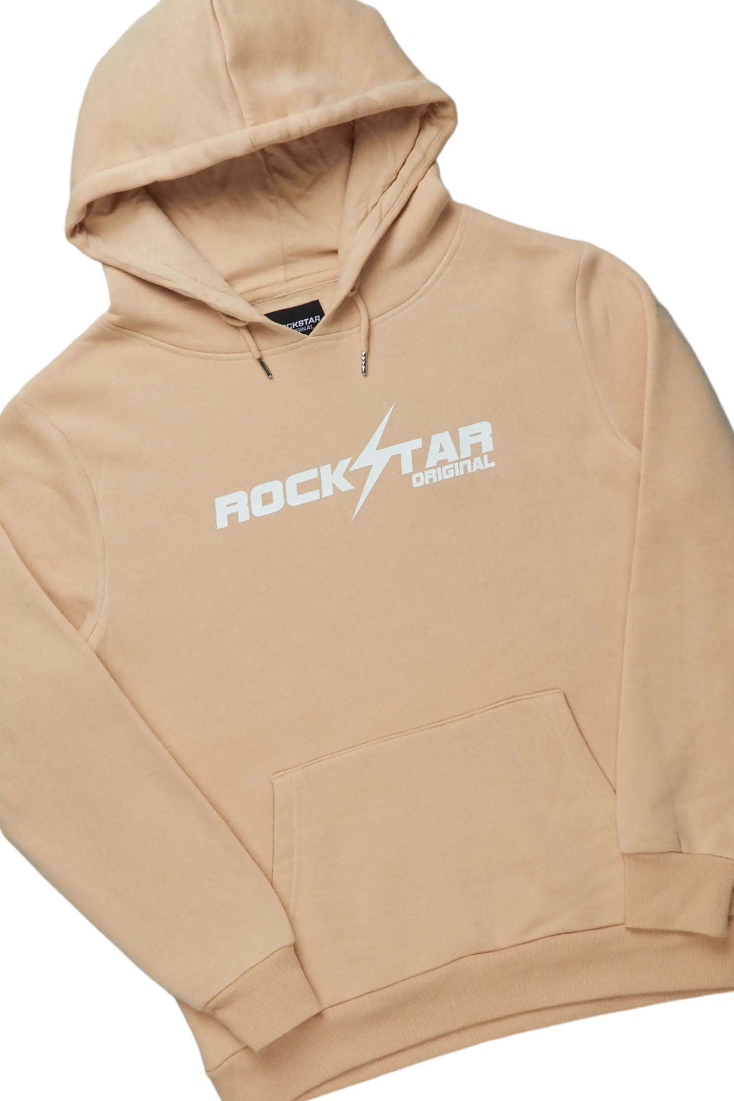 Rory Beige Hoodie Stacked Flare Pant Set