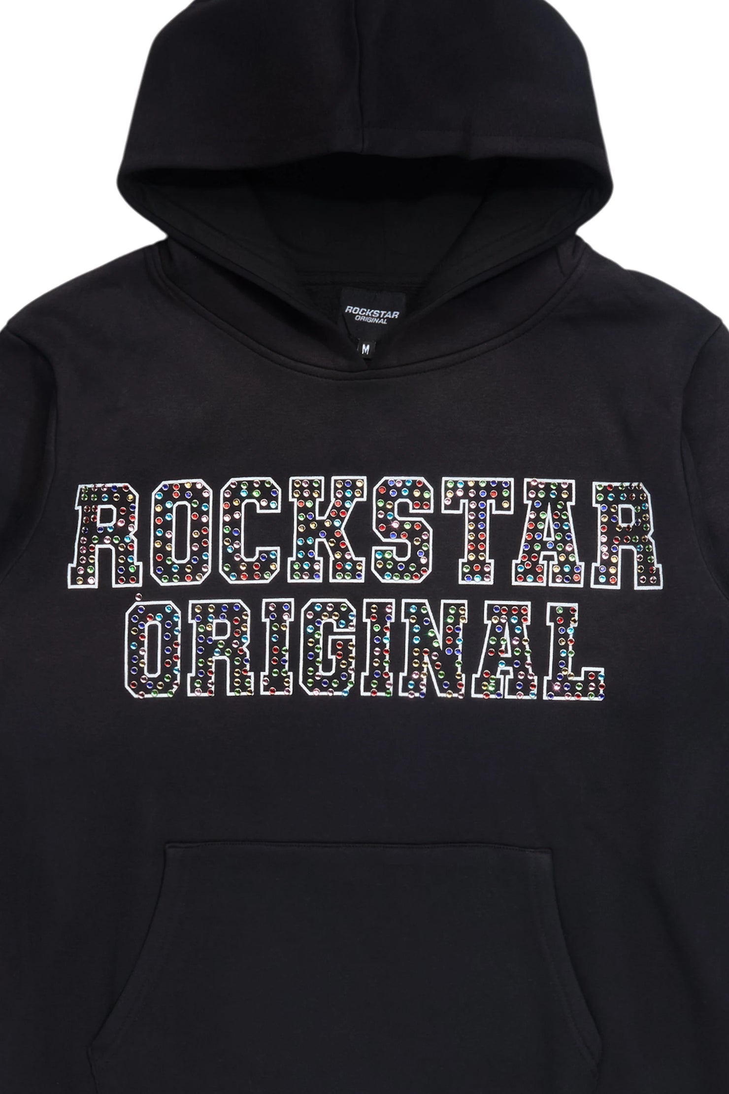 Ustin Black Rhinestone Hoodie