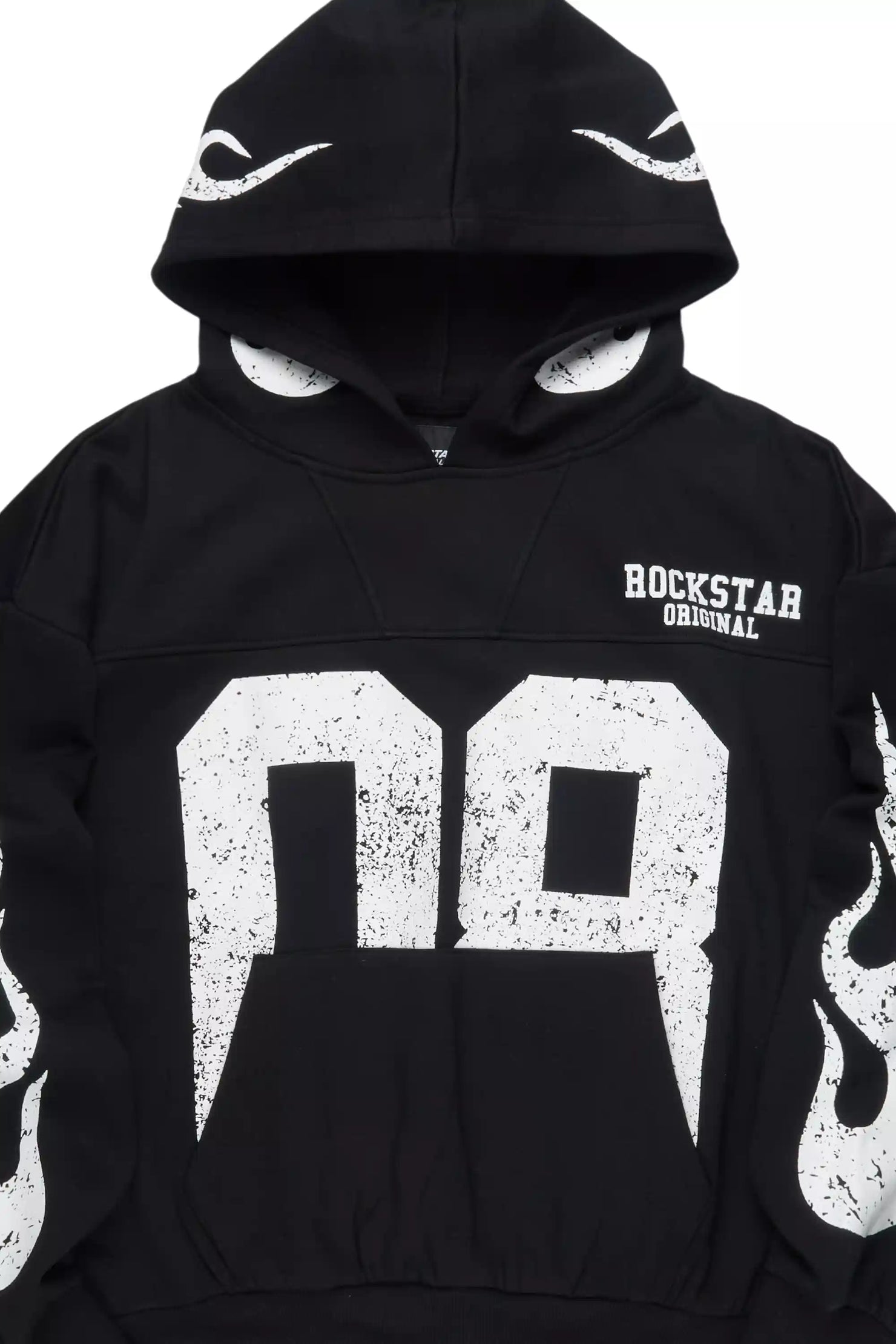 Aubin Black Boxy Crop Hoodie