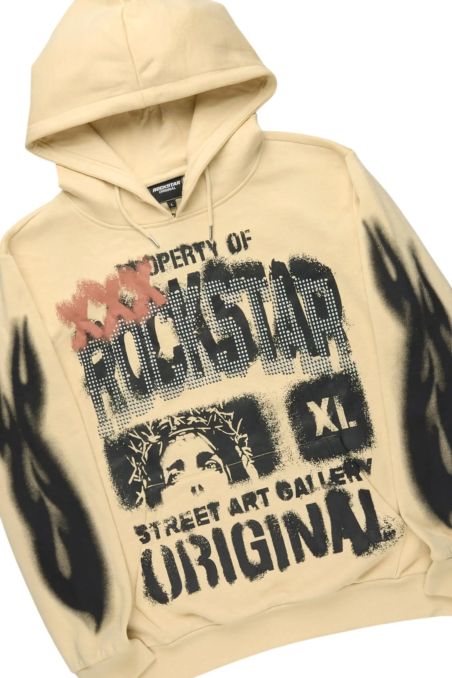 Kyo Beige Hoodie Stacked Track Set