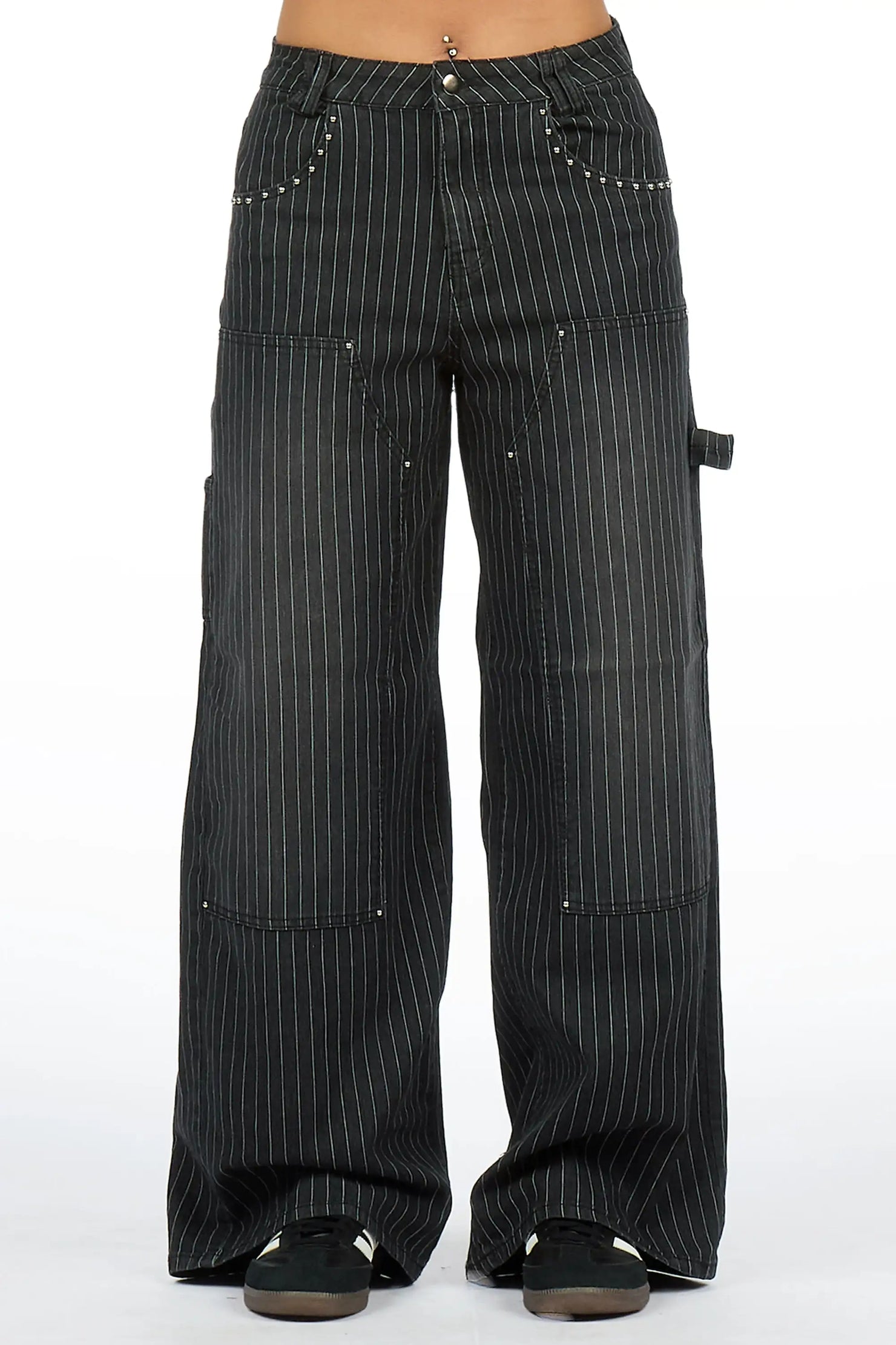 Kalanie Black Wide Leg Jean