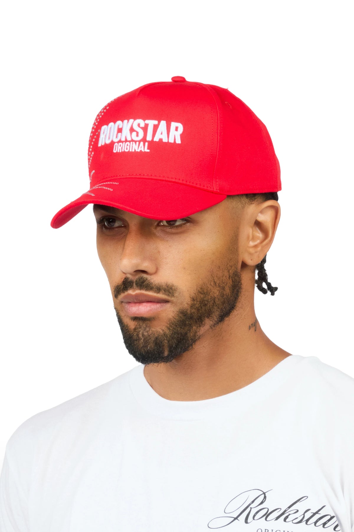 Baldwin Red Rhinestone Trucker Hat