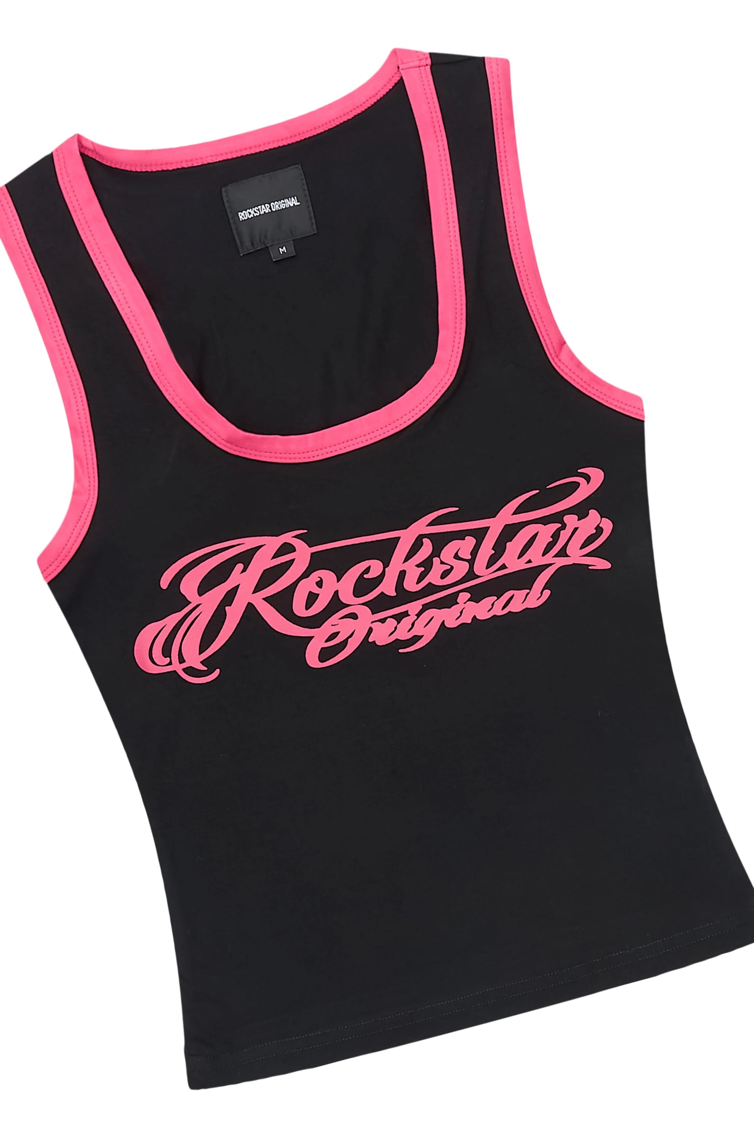 Charise Black/Pink Tank Cargo Short Set