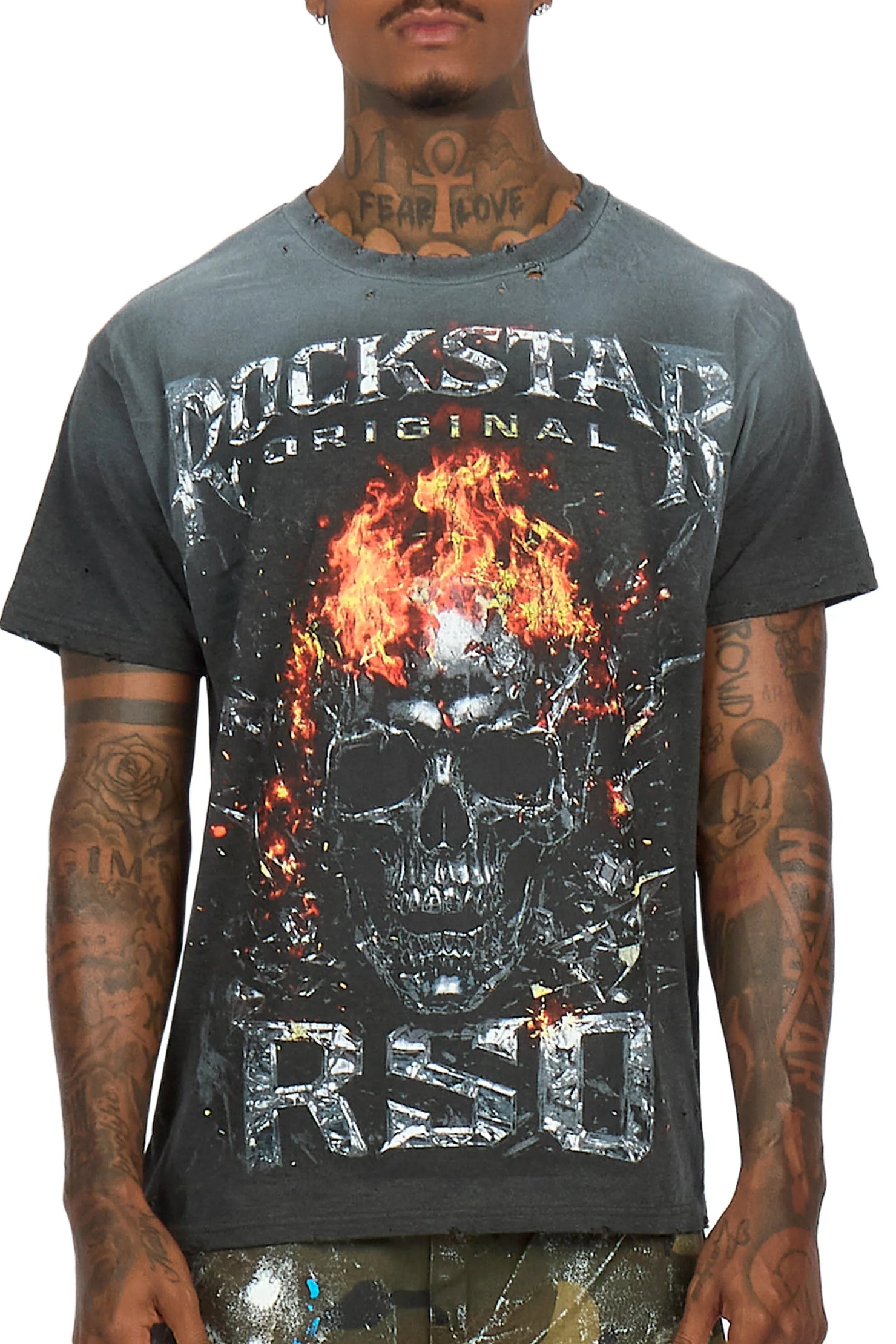 Spivey Charcoal Oversized Graphic T-Shirt