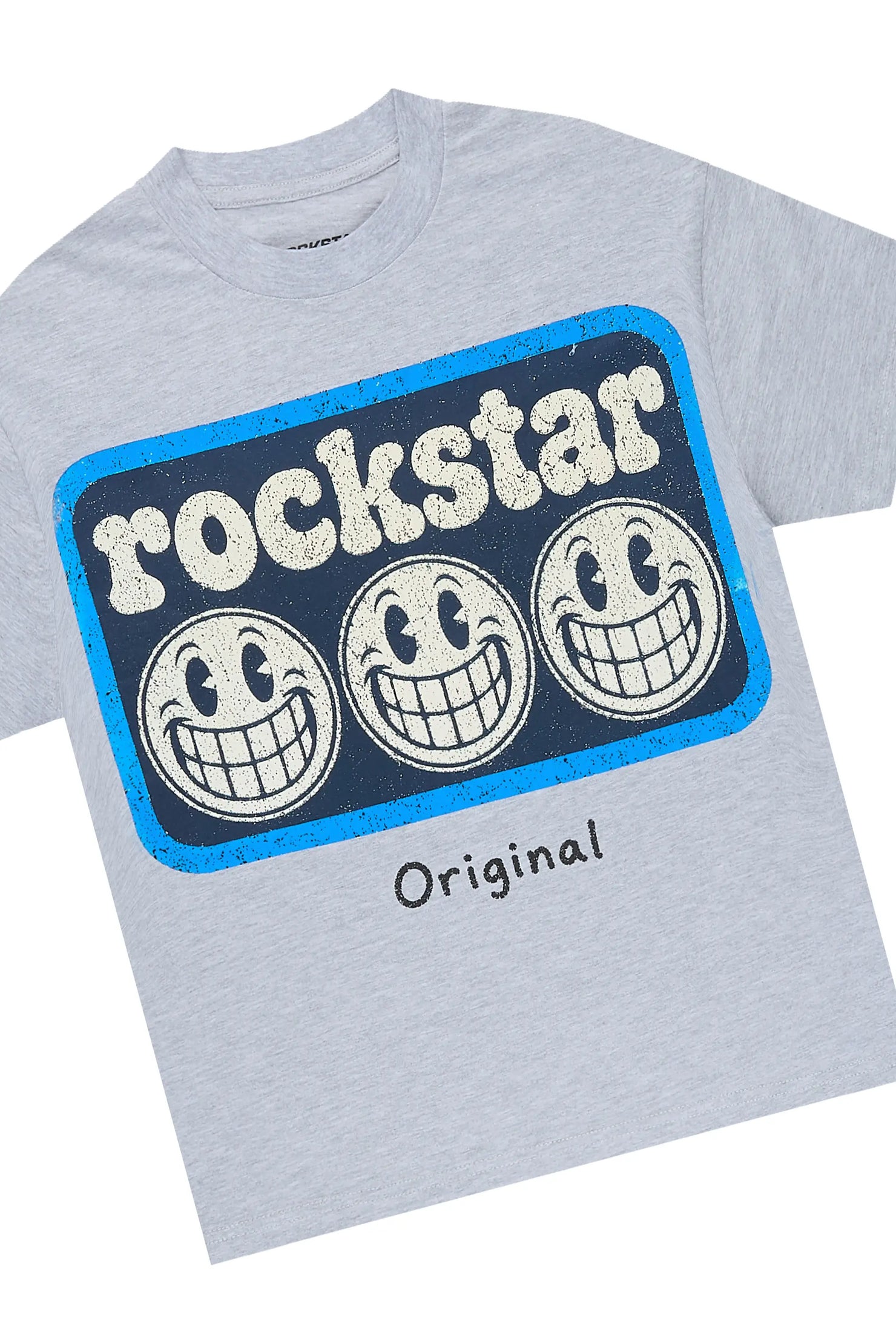 Girls Blarny Grey/Black T-Shirt Stacked Jean Set
