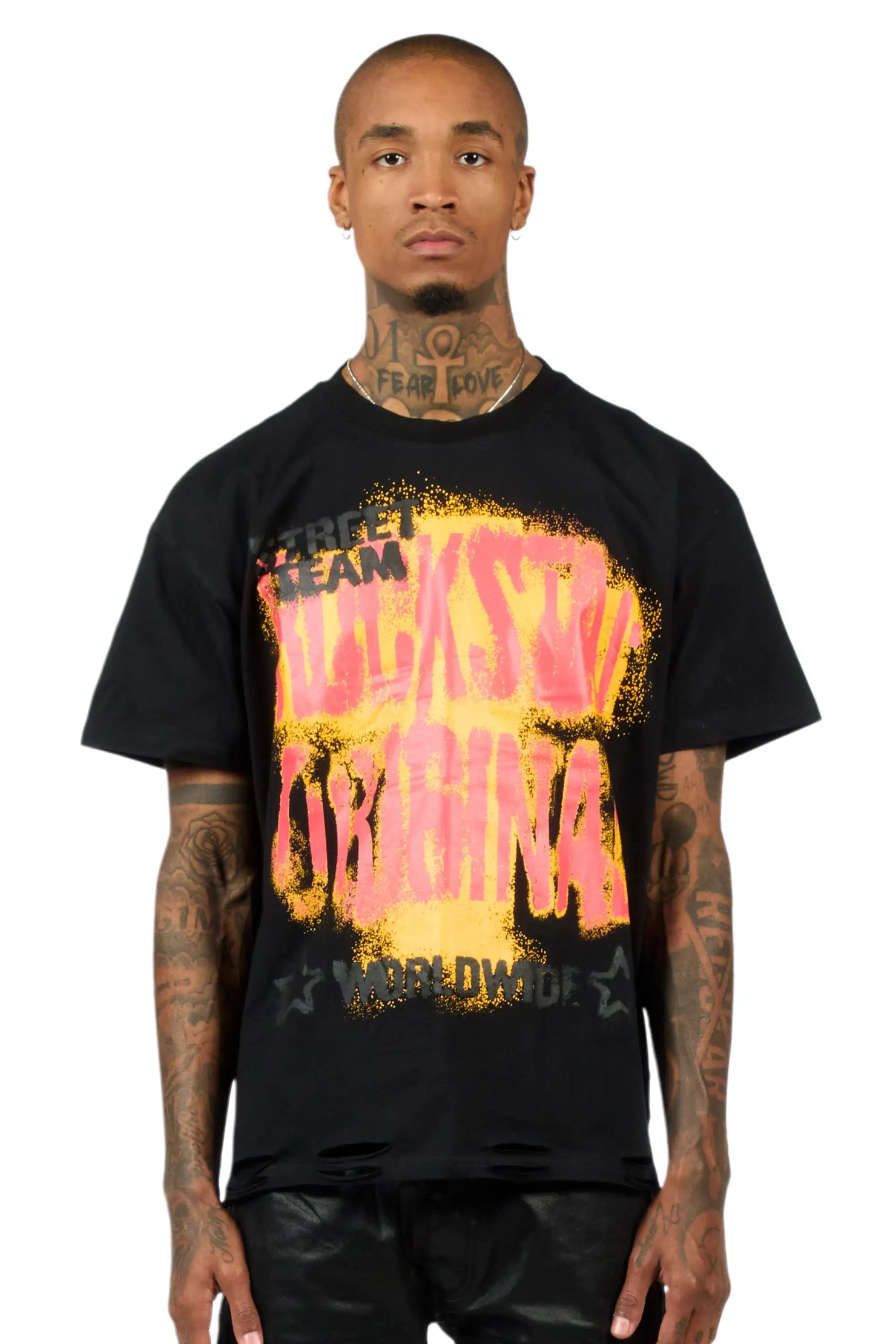 Crest Black Oversized Graphic T-Shirt