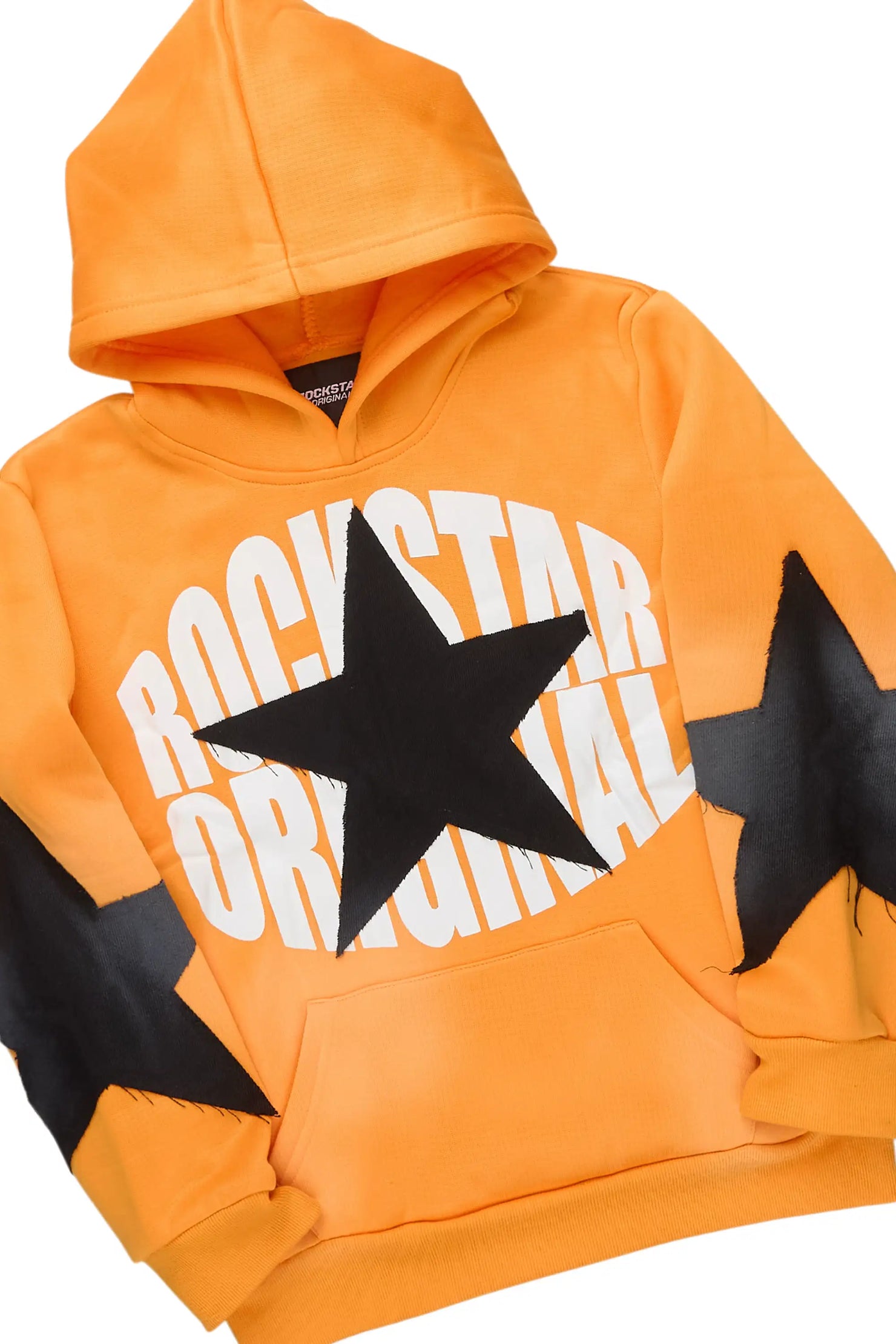 Boys States 2.0 Orange/Black Stacked Hoodie Track Set