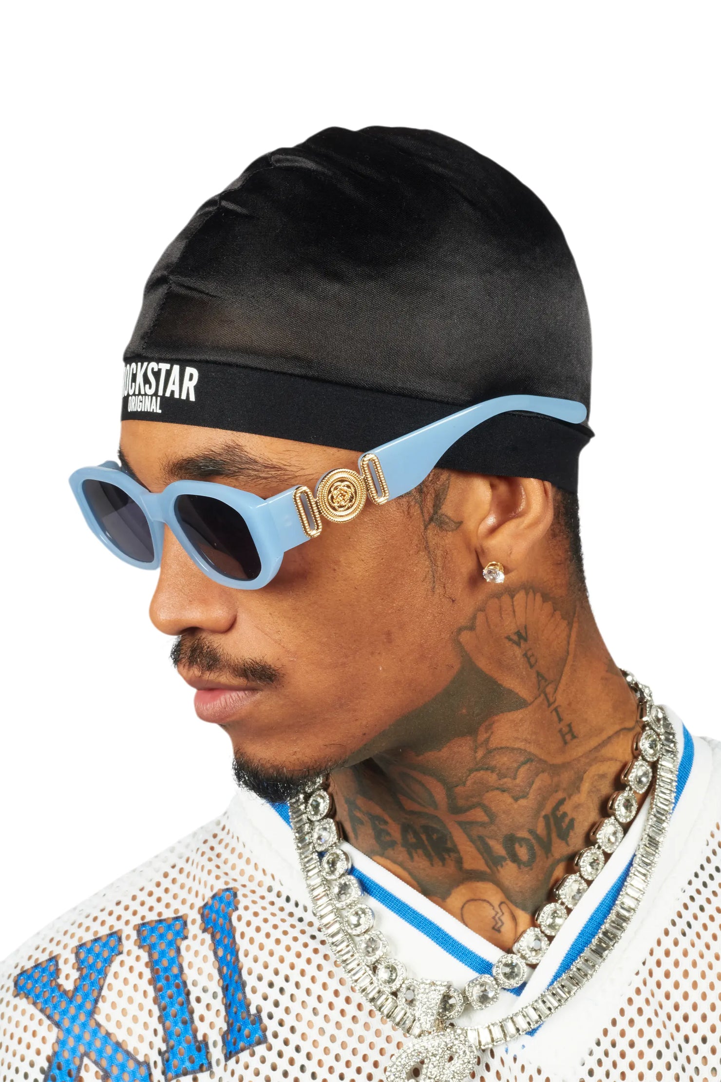 Mens Rockstar Wave Cap Black 2 Pack