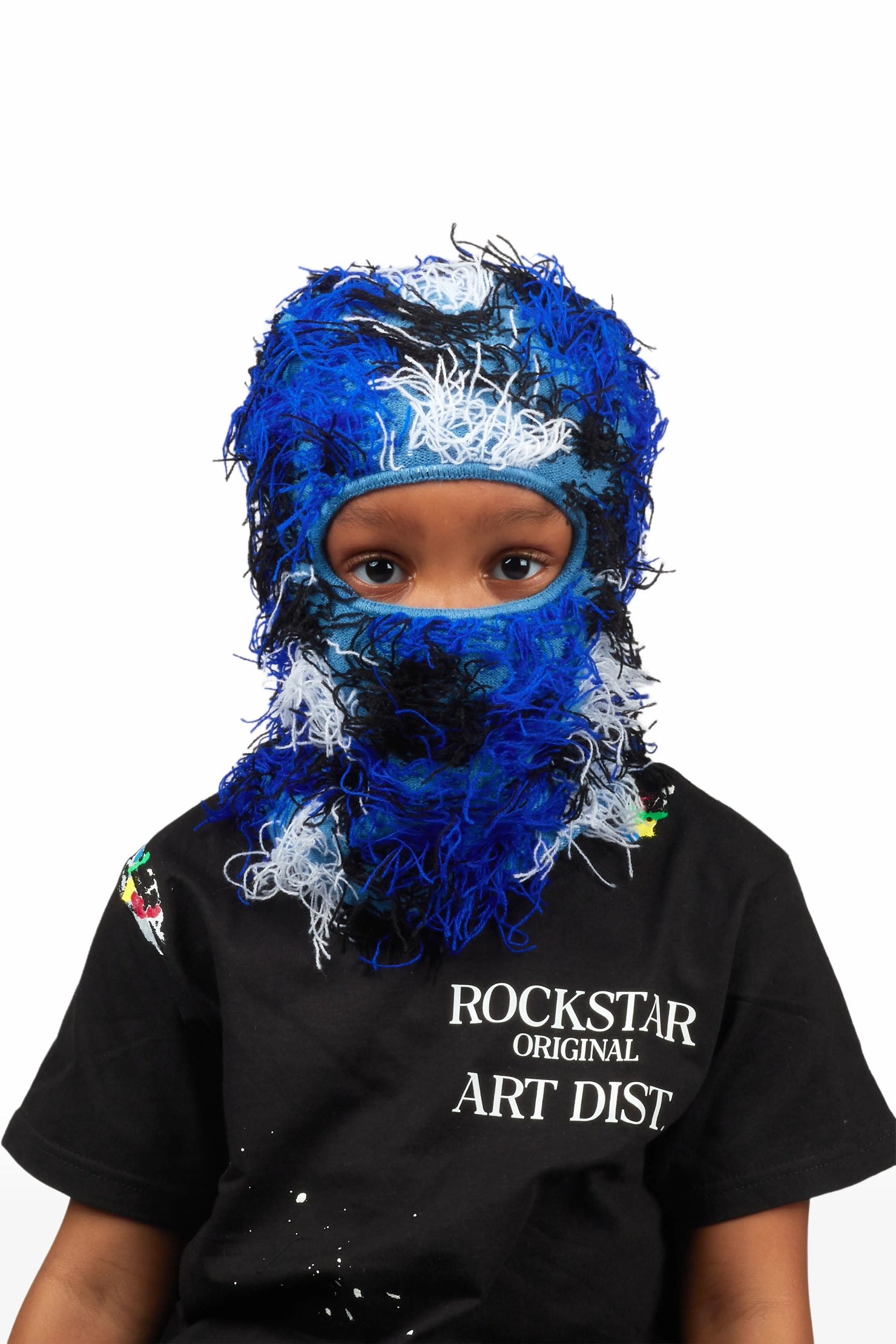 Girls Ottie Blue Fuzzy Ski Mask