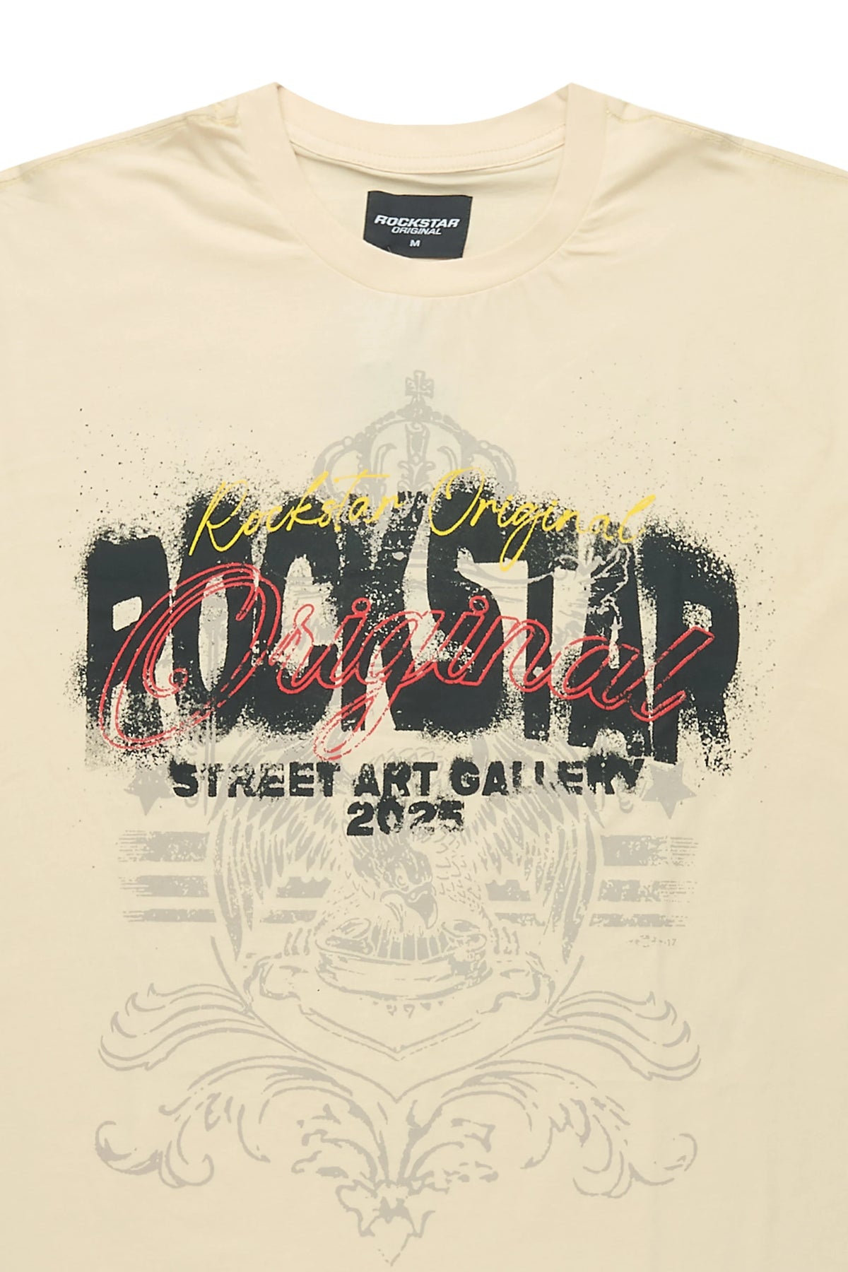 Irix Beige Oversized Graphic T-Shirt