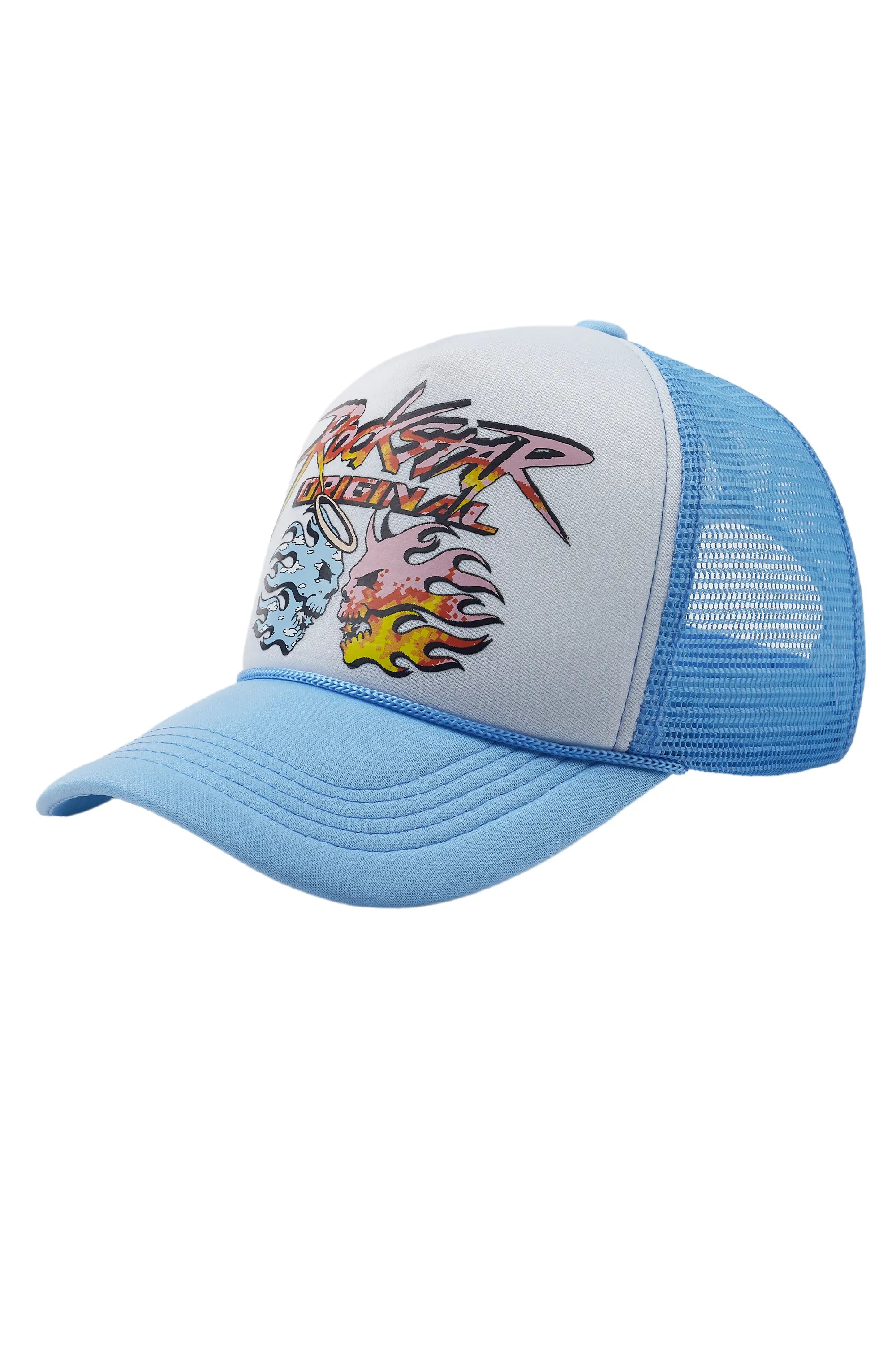 Sky White/Blue Trucker Hat