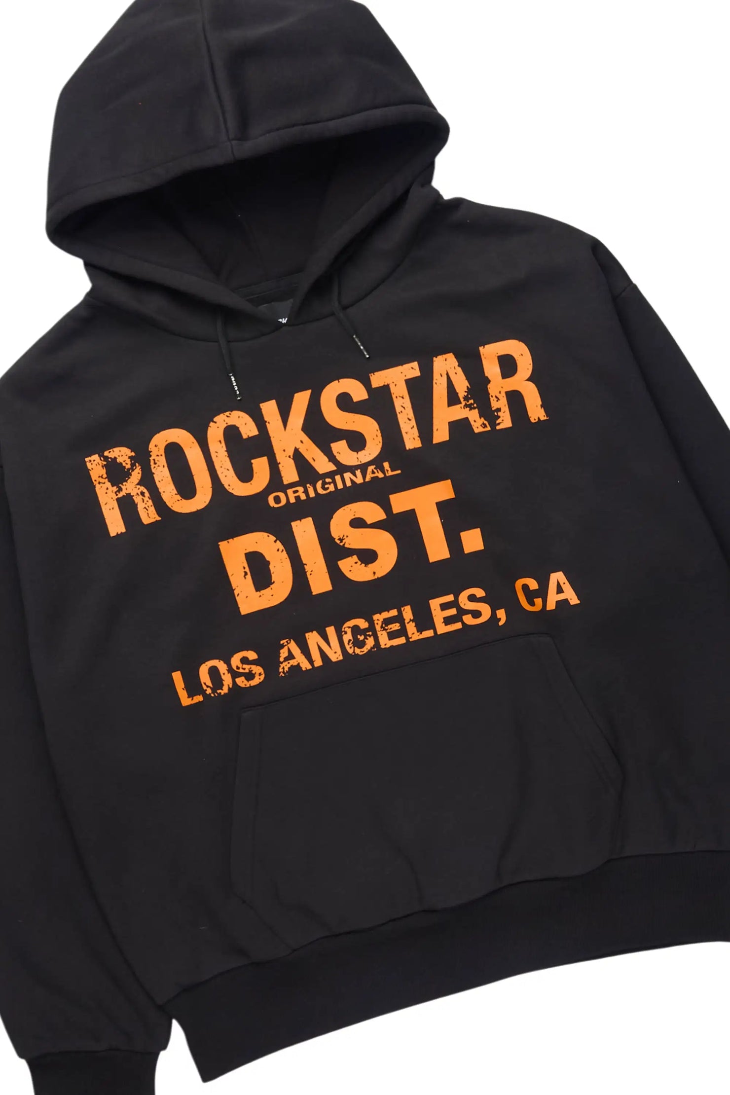 Saxon Black/Orange Hoodie/Stacked Flare Jean Set