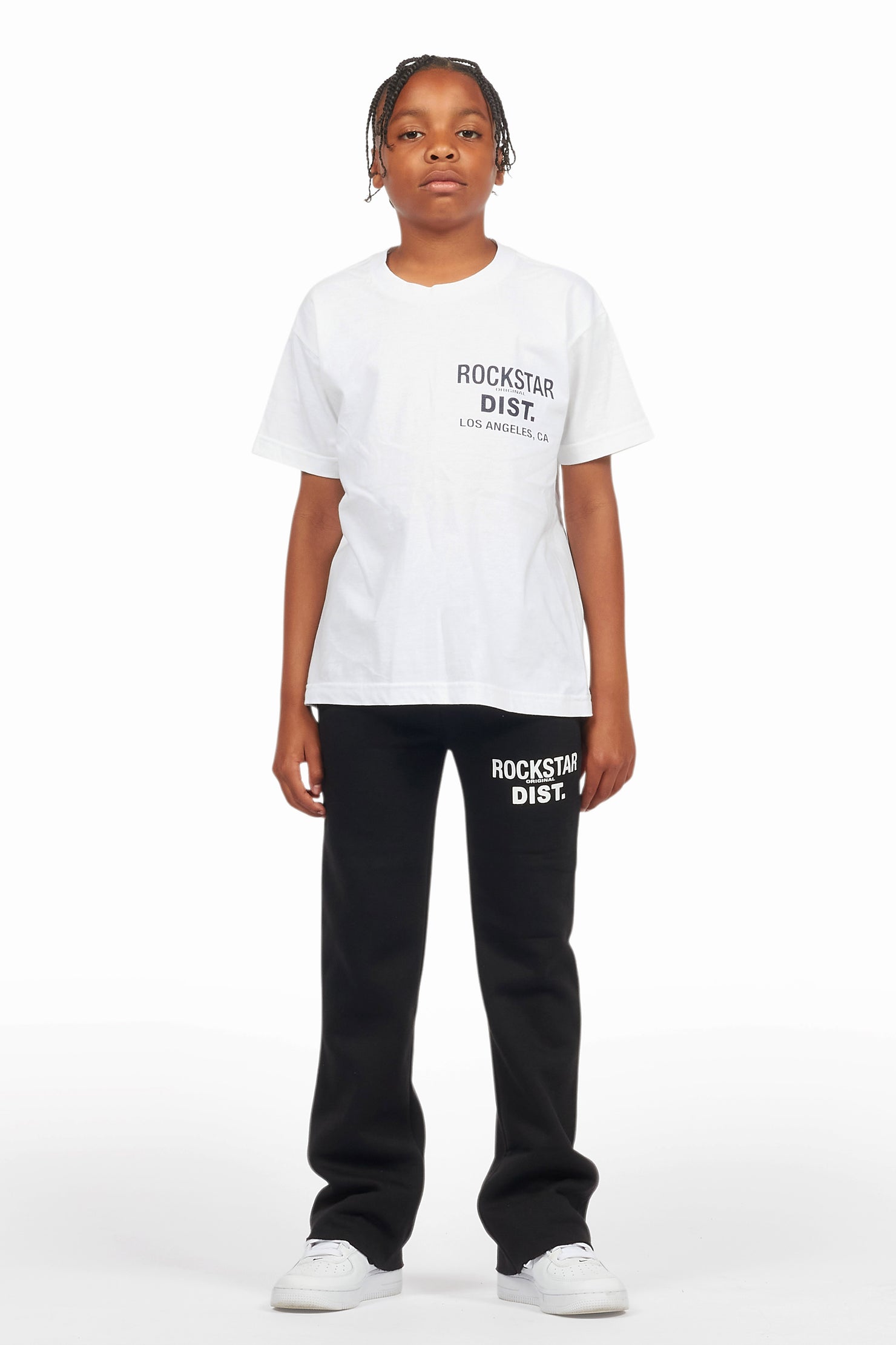 Boys Alpine Black Stacked Trackpant