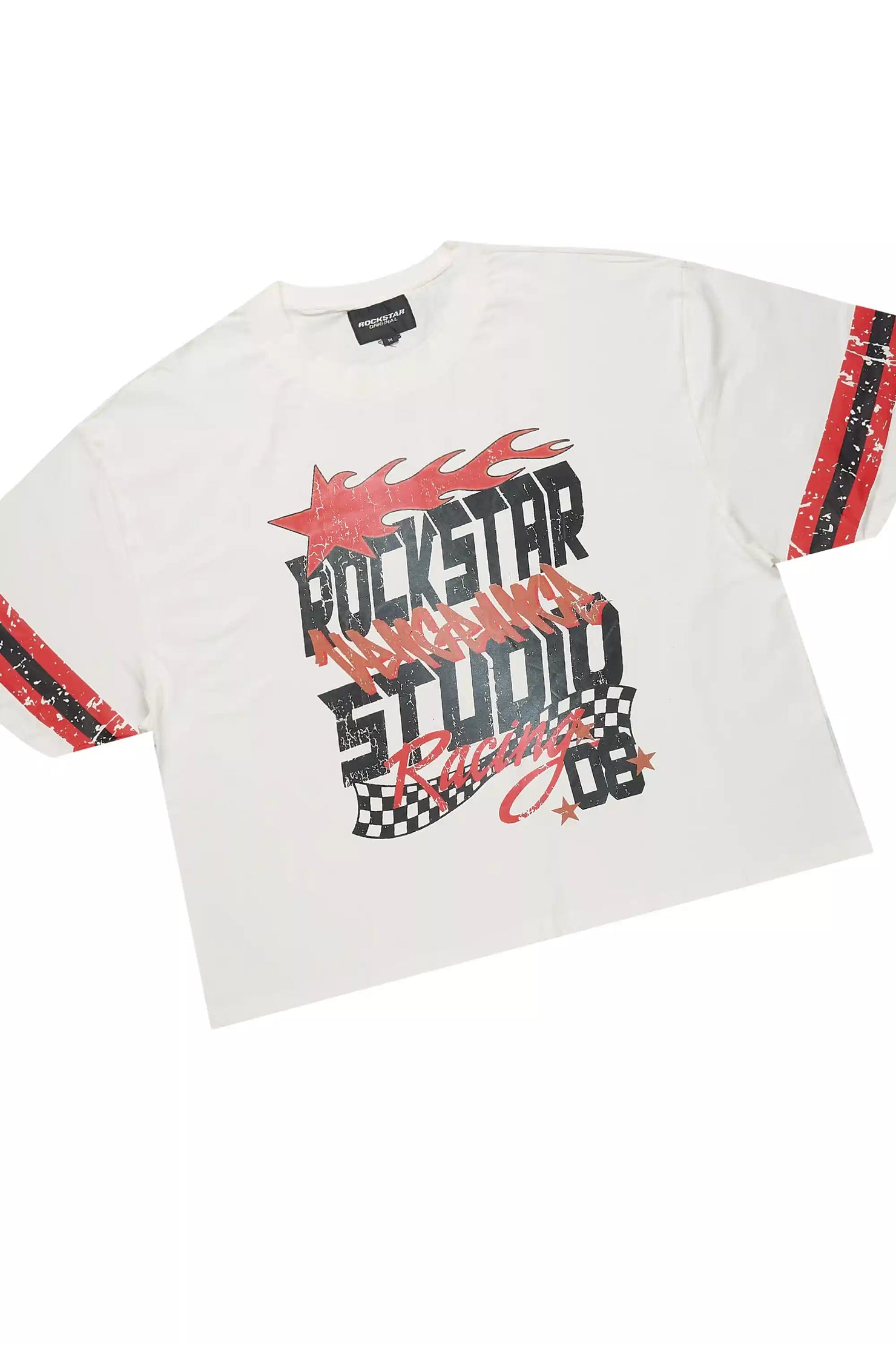 Garo Red T-Shirt/Baggy Stacked Track Set