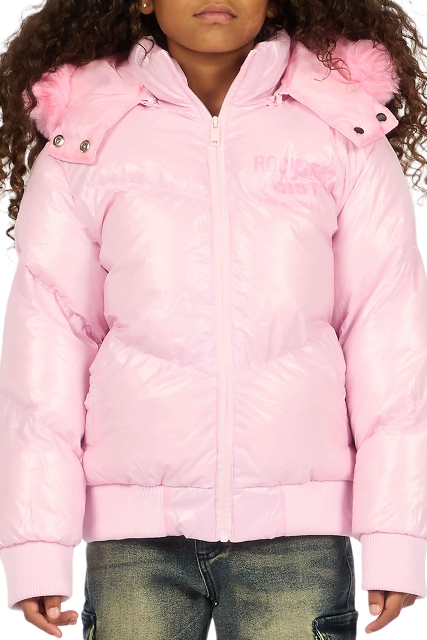 Girls Moncia Pink Puffer Jacket