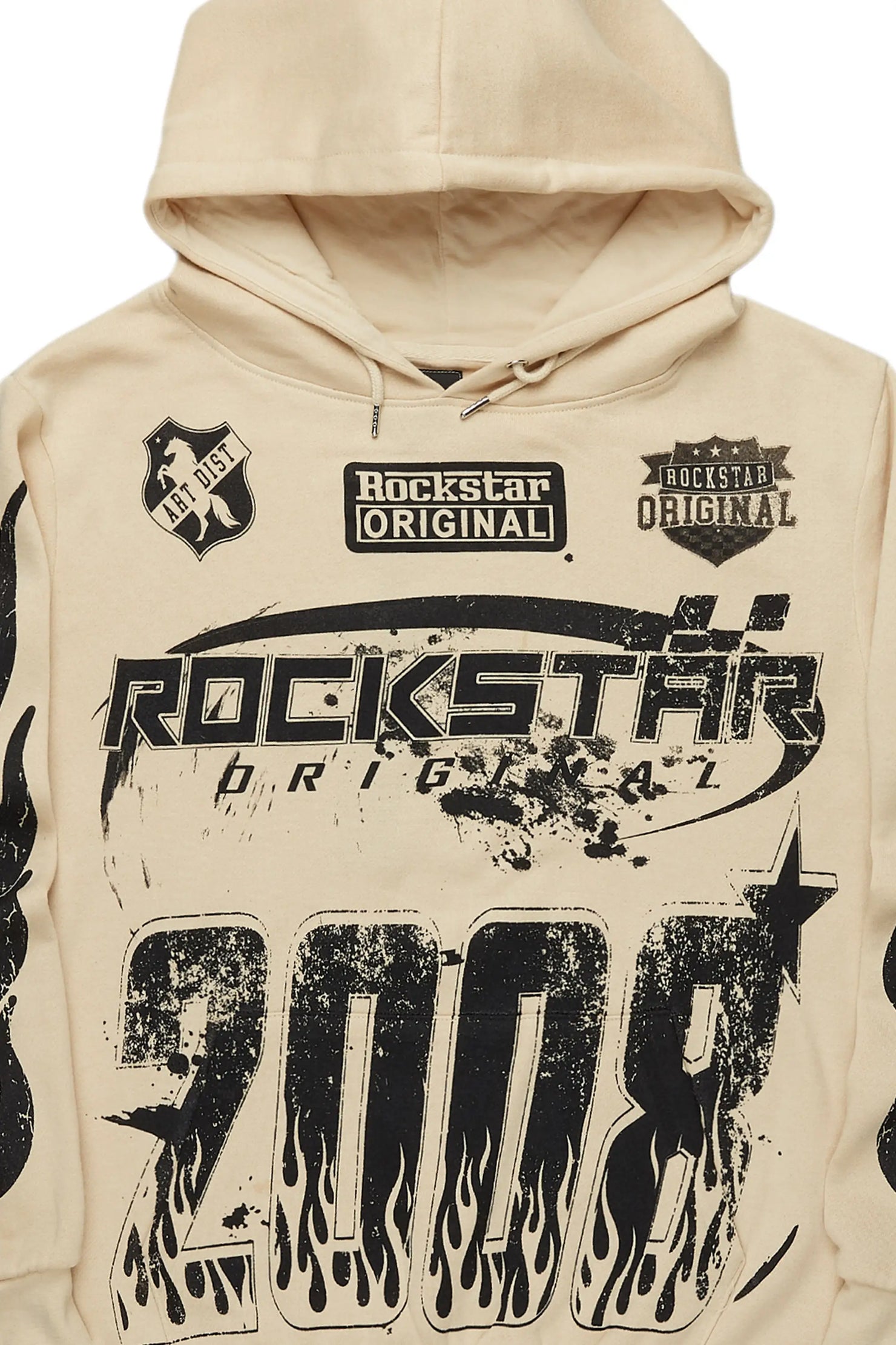 Amos Beige Graphic Hoodie