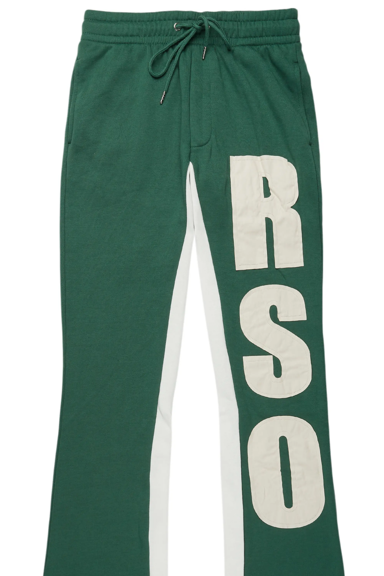 Uko Green Stacked Baggy Track Pant