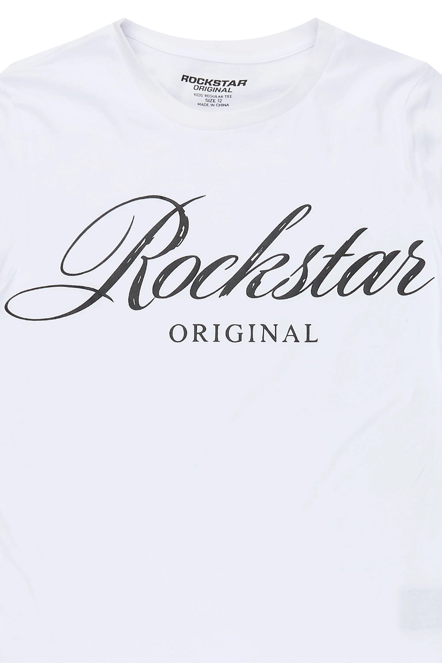 Boys Domaric White Graphic T-Shirt