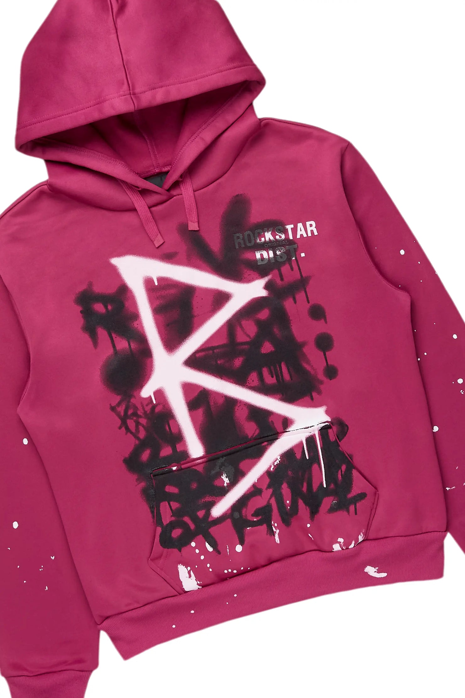 Maisha Black/Fuchsia Hoodie/Super Stacked Jean Set