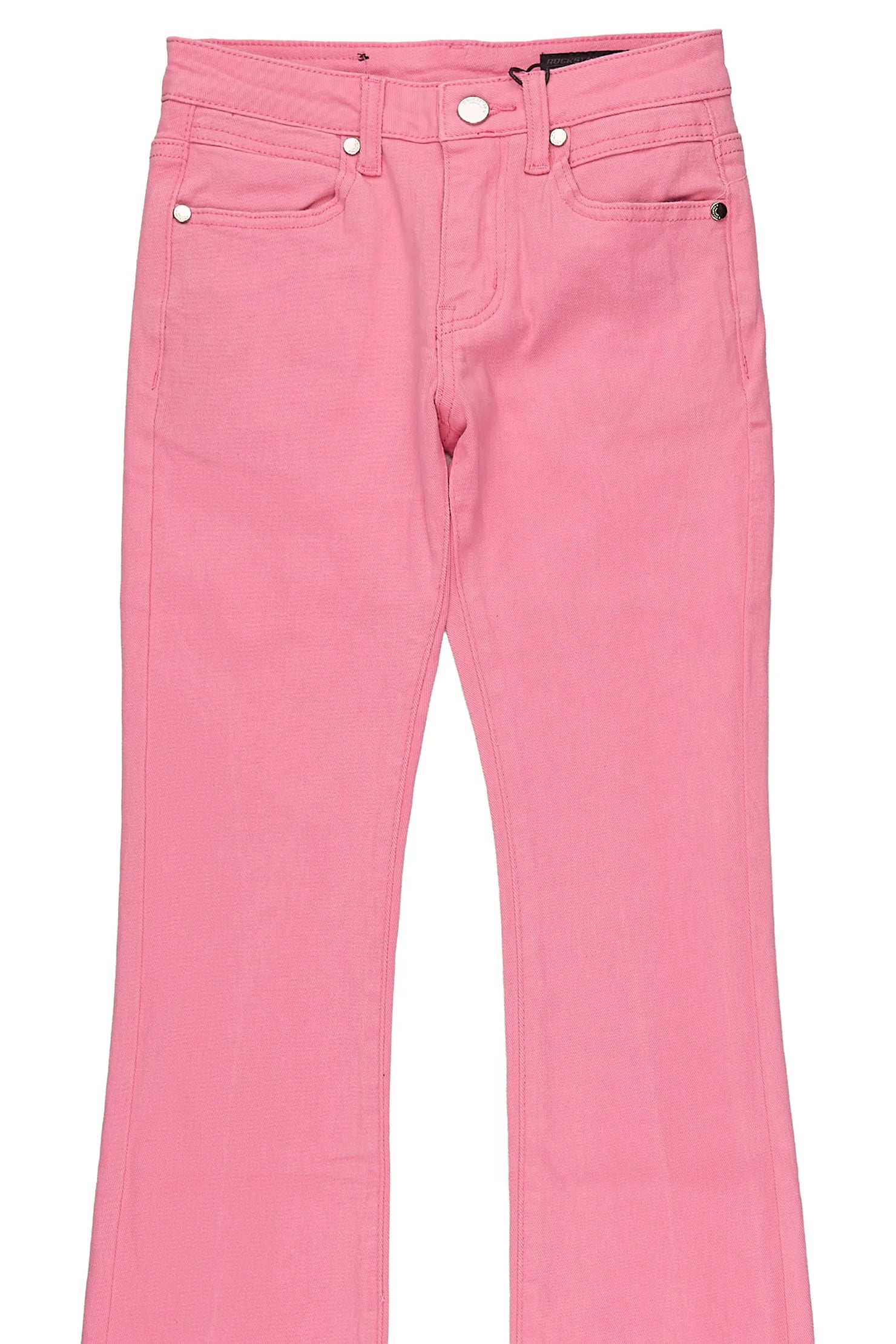 Girls Daga Pink Stacked Flare Jean