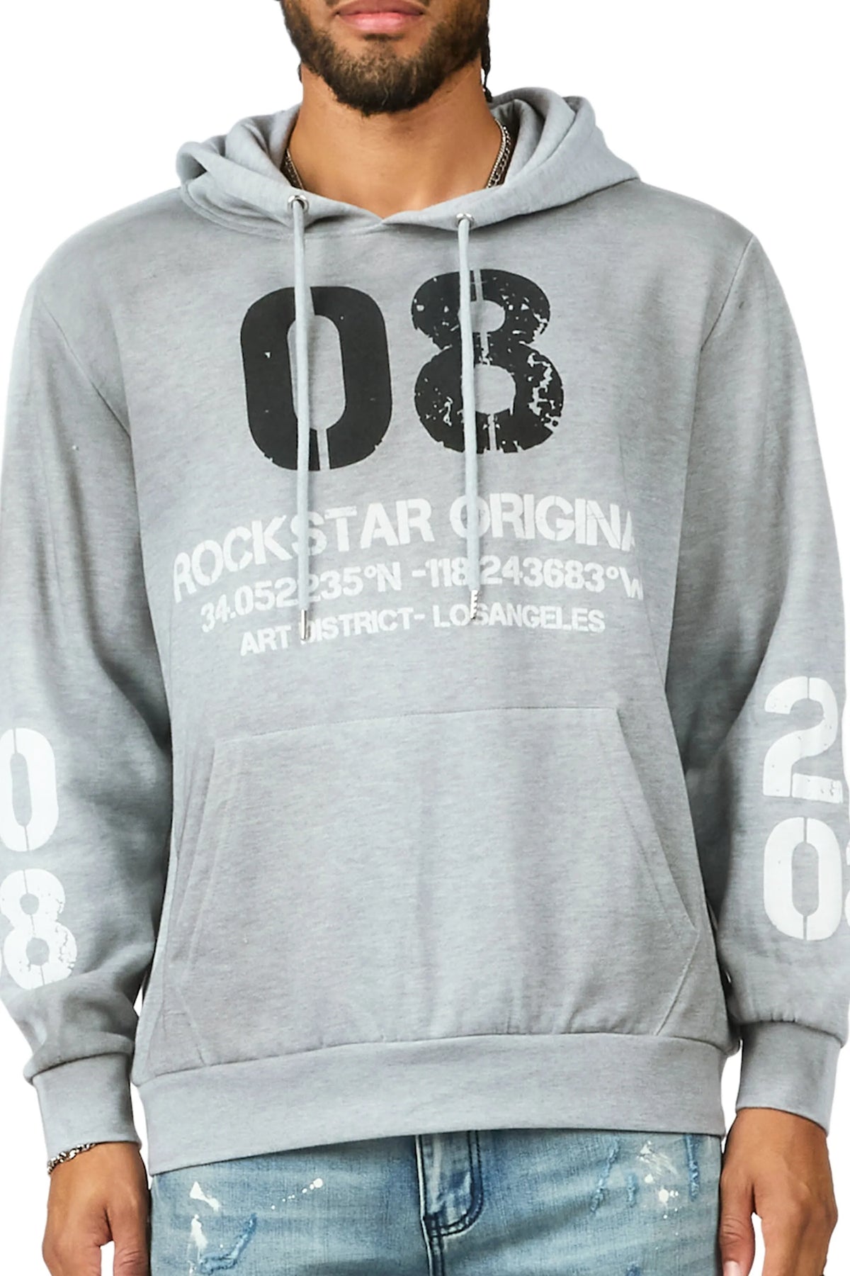 Jalan Heather Grey Graphic Hoodie
