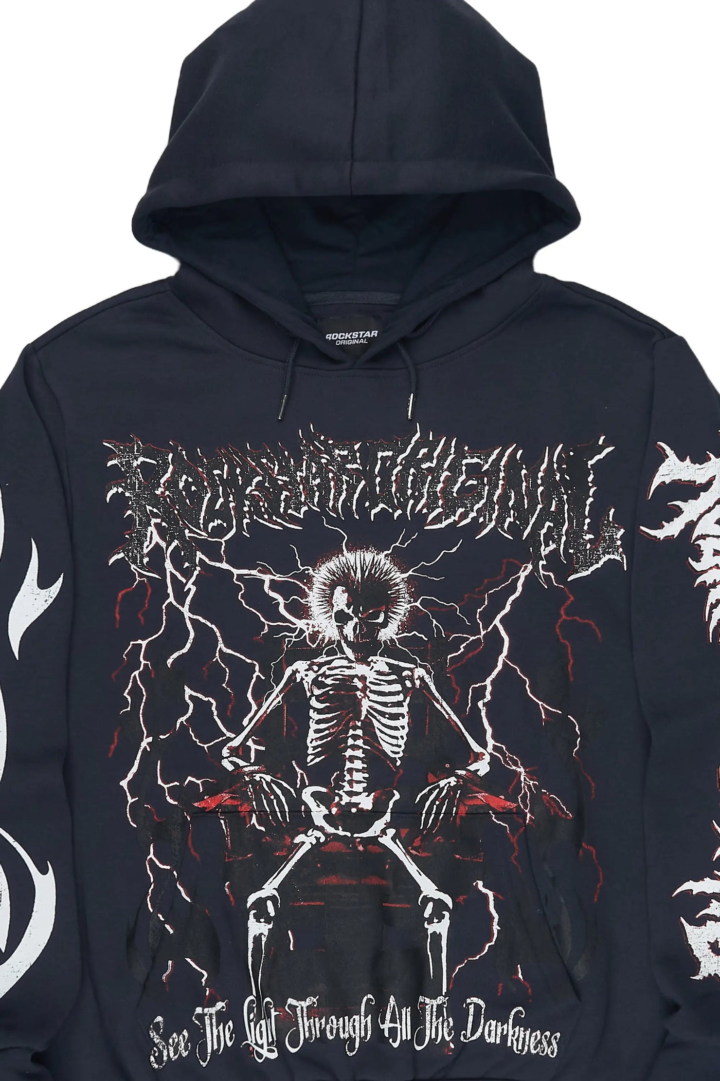 Deathrow Navy Graphic Hoodie
