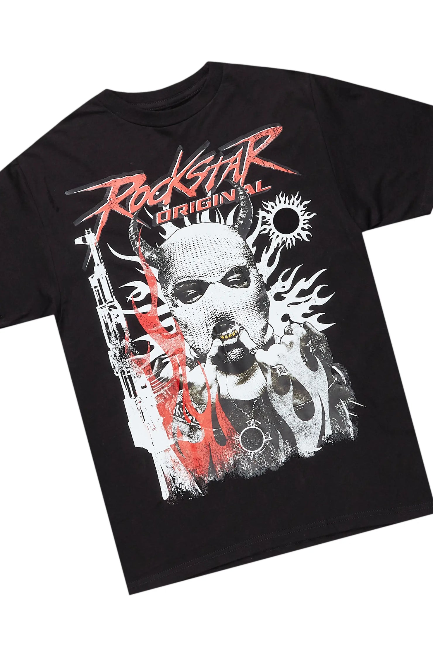 Merci Black T-Shirt Short Set