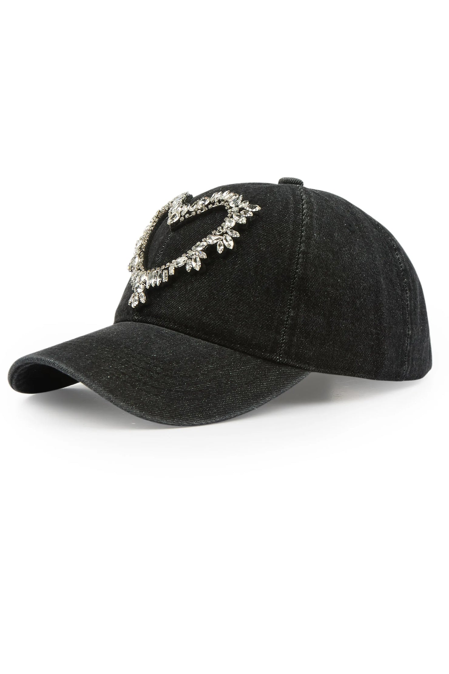 Camisha Black Rhinestone Trucker Hat