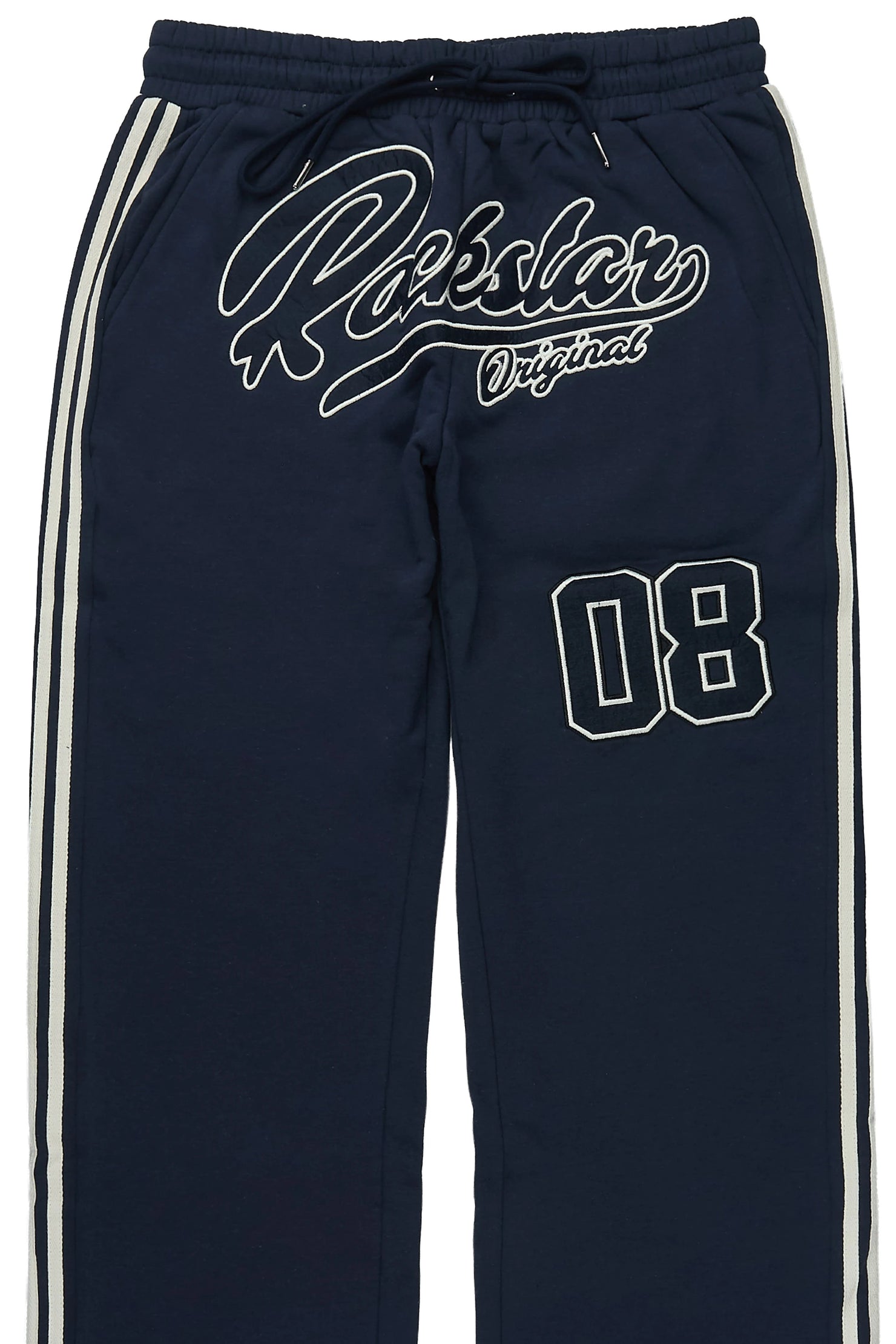 Yazan Blue French Terry Relaxed Pant