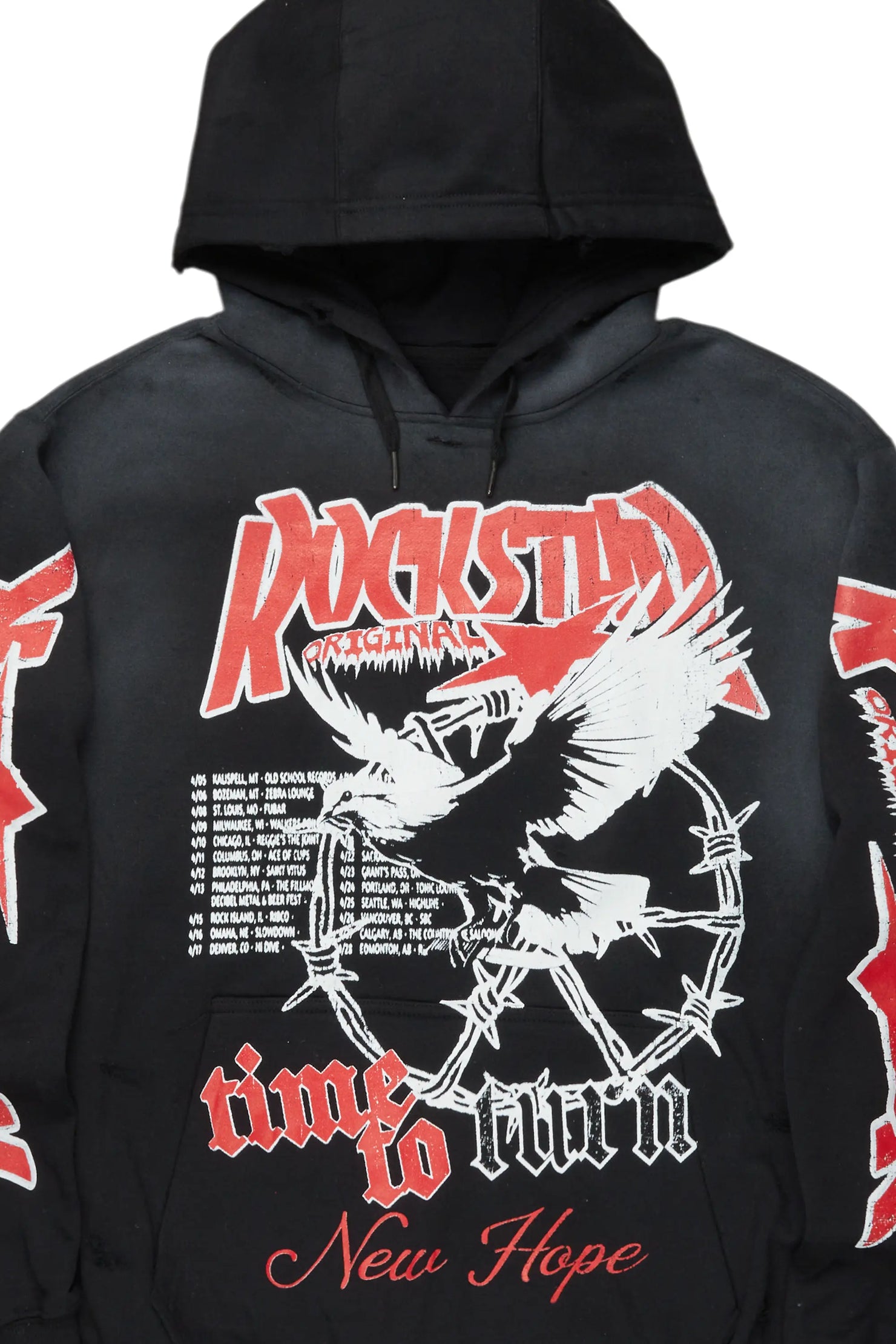 Burial Black Graphic Hoodie