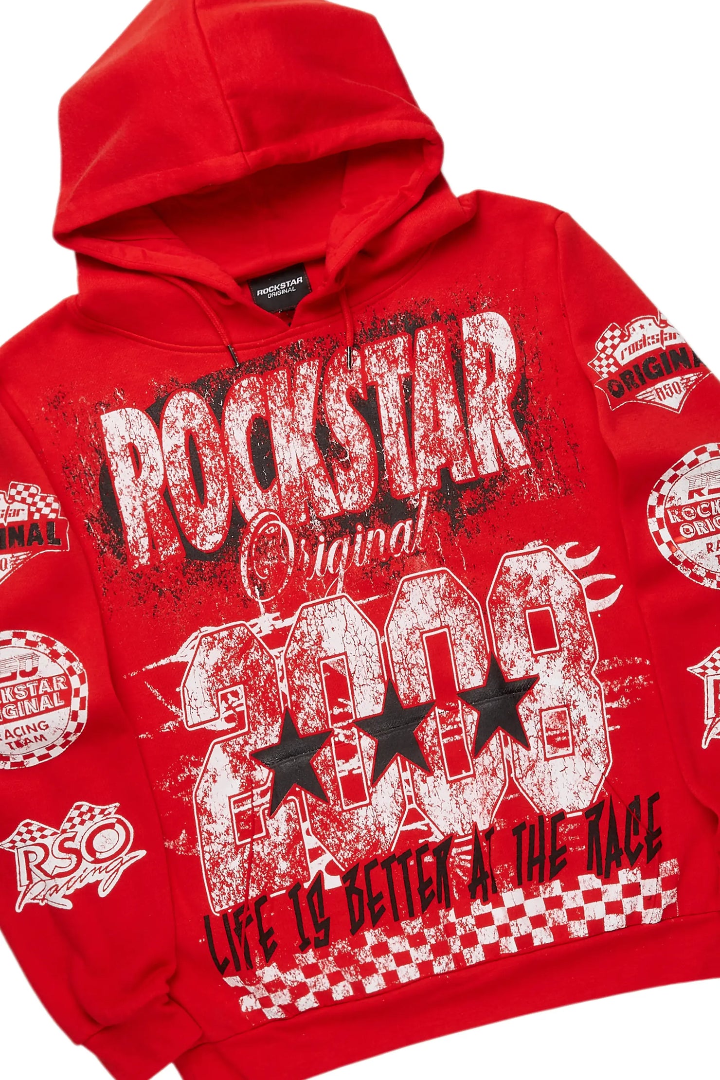 Racing Grung Red Hoodie/Baggy Track Pant Set