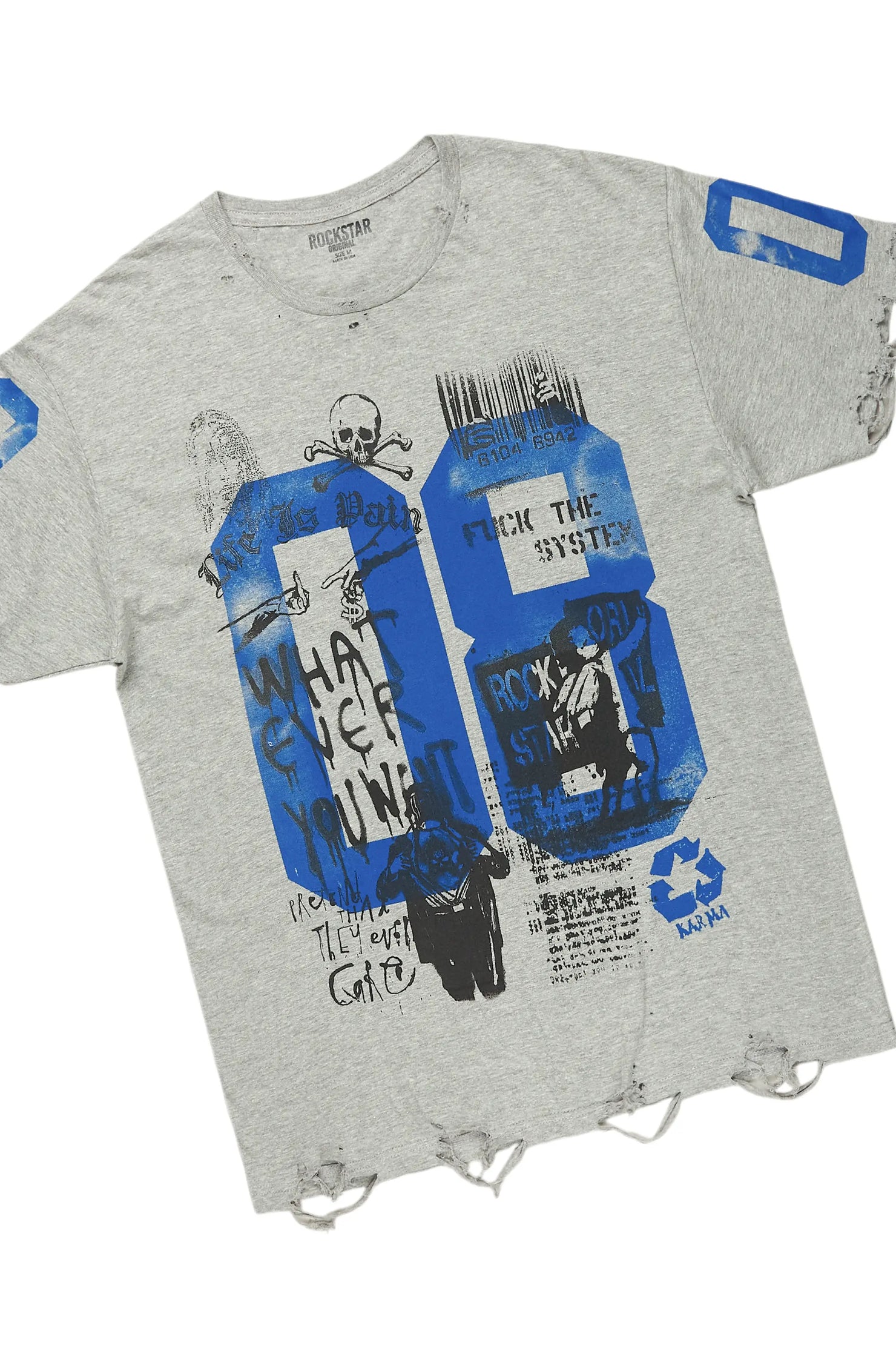 Grill Grey T-Shirt/Stacked Flare Jean Set