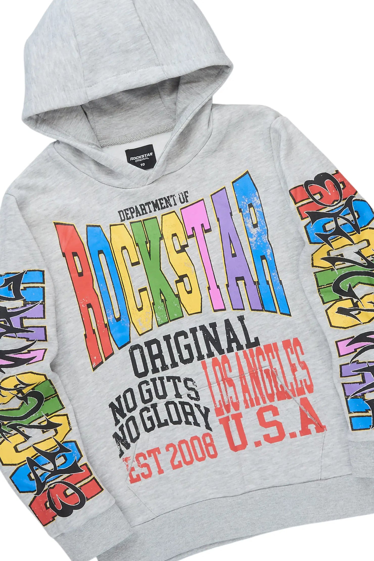 Boys Keen Grey Hoodie/Stacked Jean Set