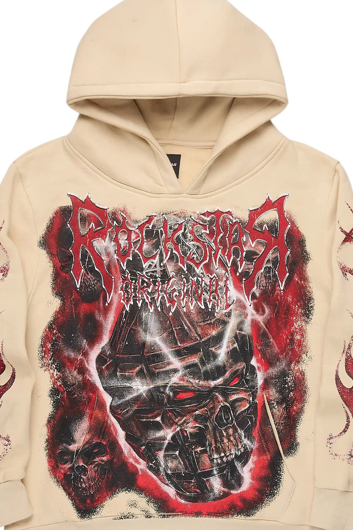 Torrez Beige/Red Graphic Hoodie
