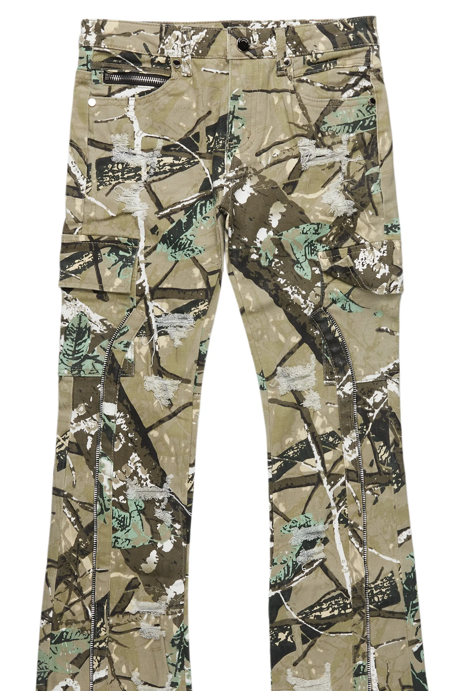 Boys Hutch Tree Camo Stacked Flare Jean