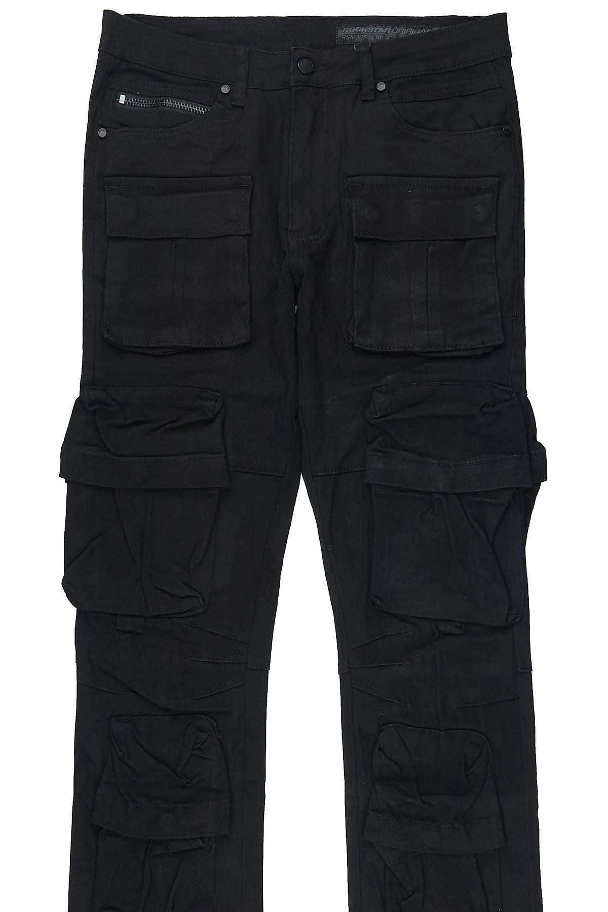 Shepard Black Cargo Stacked Flare Jean