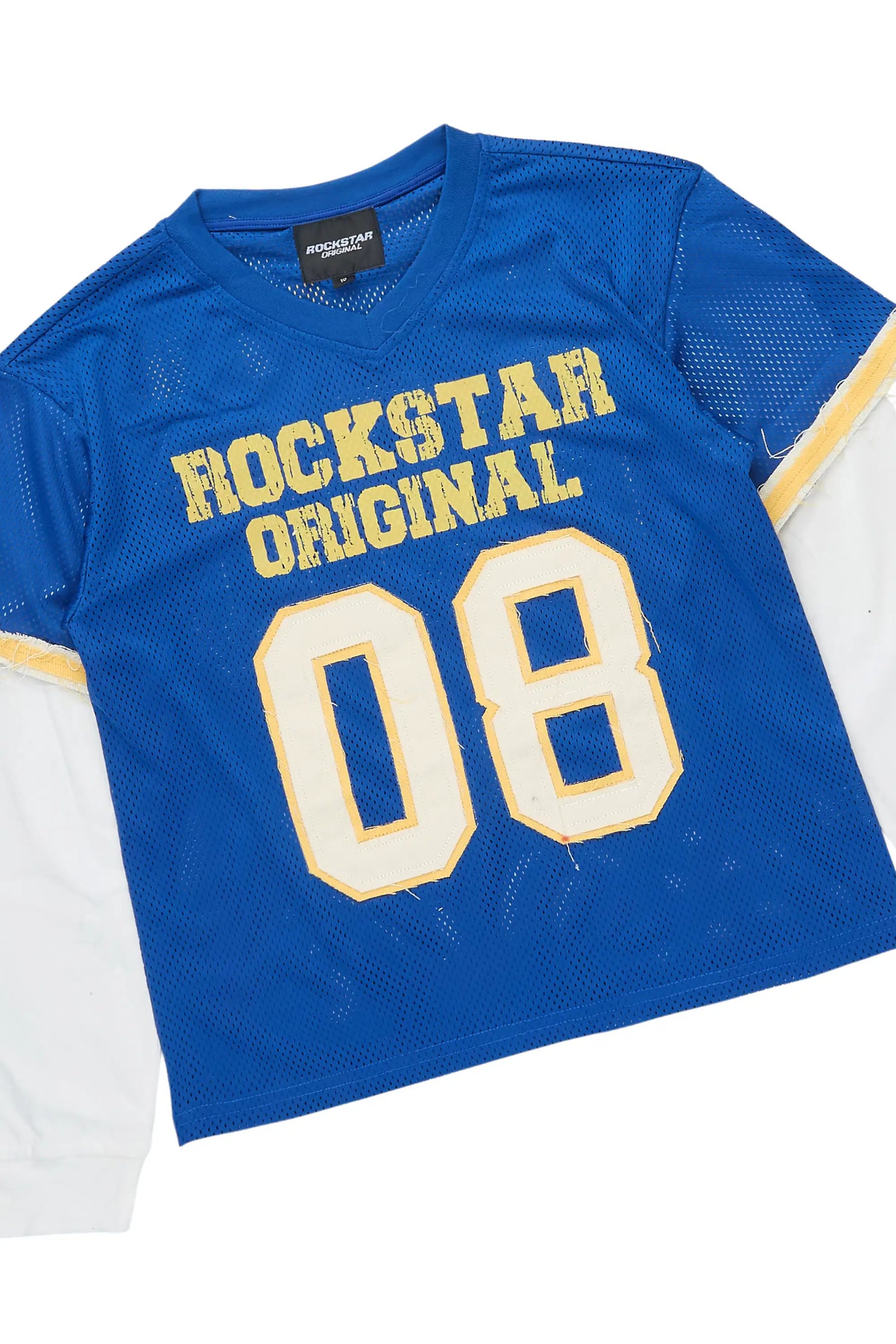 Boys Deston Royal Blue/Blue Double Layer T-Shirt/Denim Jort Set