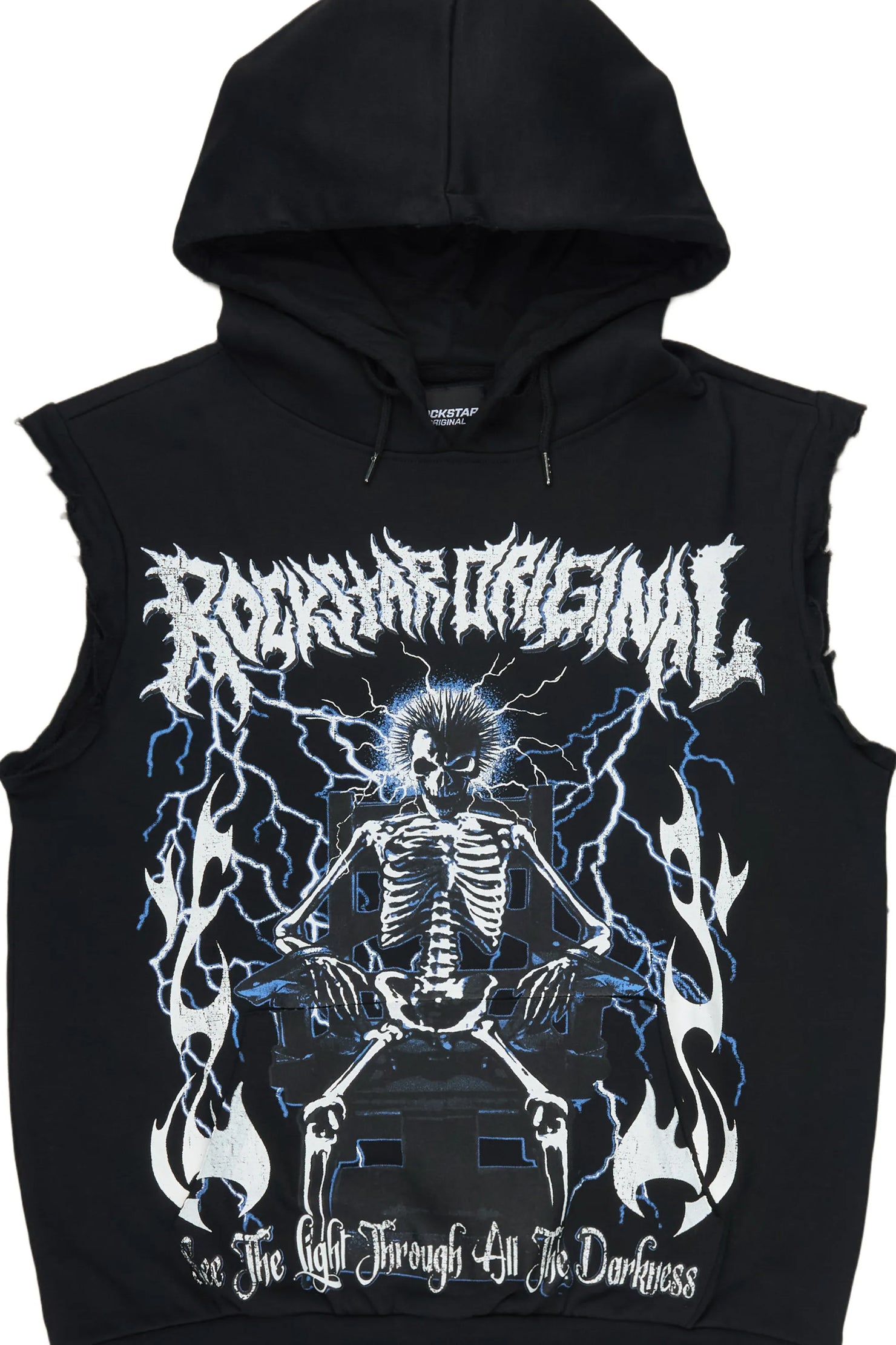 Deathrow Black Cut Sleeve Hoodie