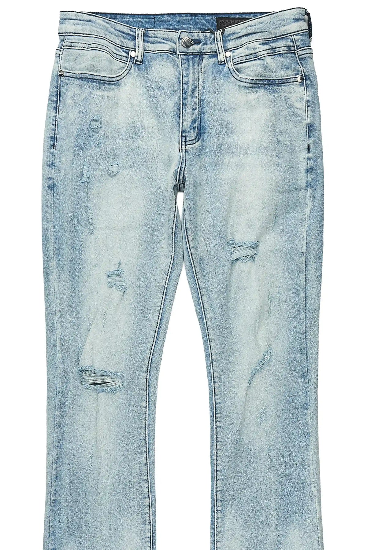 Jayroe Medium Blue Stacked Jean