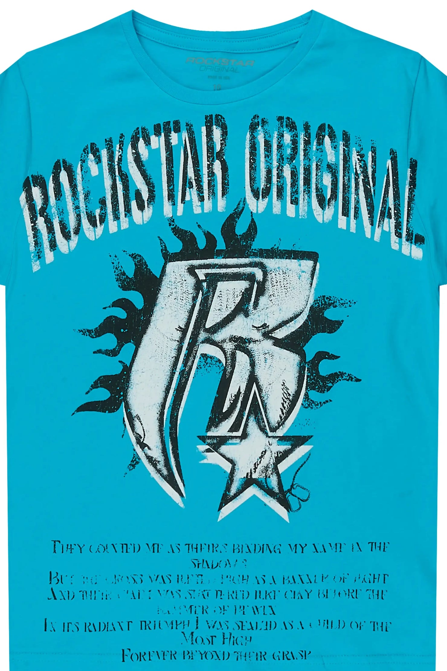 Girls Truey Turquoise/White Graphic T-Shirt