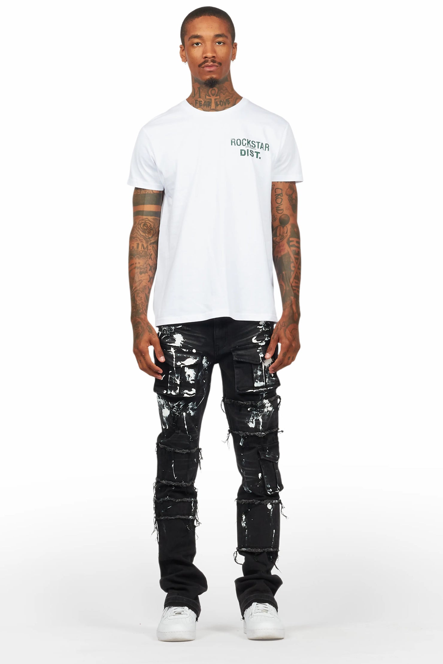 Lake White/Dark Green Graphic T-Shirt