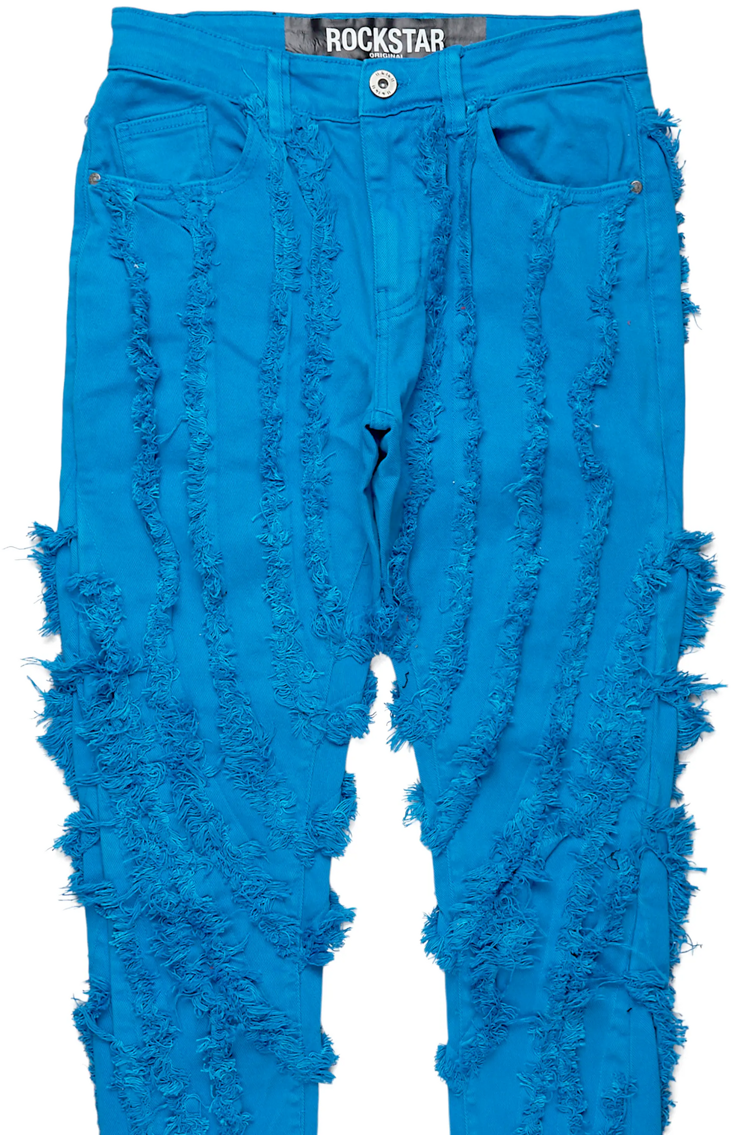 Achilles Blue Raw Edge Skinny Fit Jean